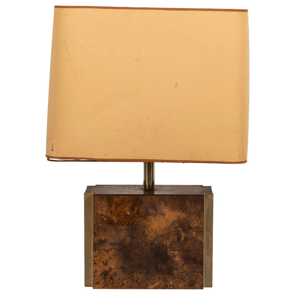 Guy Lefevre for Jansen, Pair of Table Lamps, Amber Lacquer, circa 1970, France