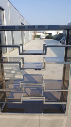 Guy Lefevre pour Maison Jansen Étagère en chrome