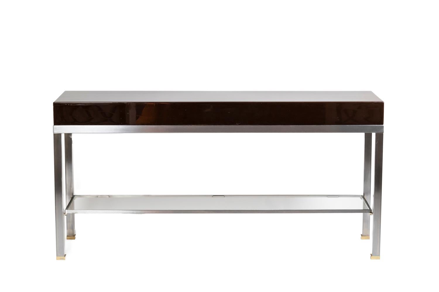 French Guy Lefèvre for Maison Jansen, Console, 1970s For Sale