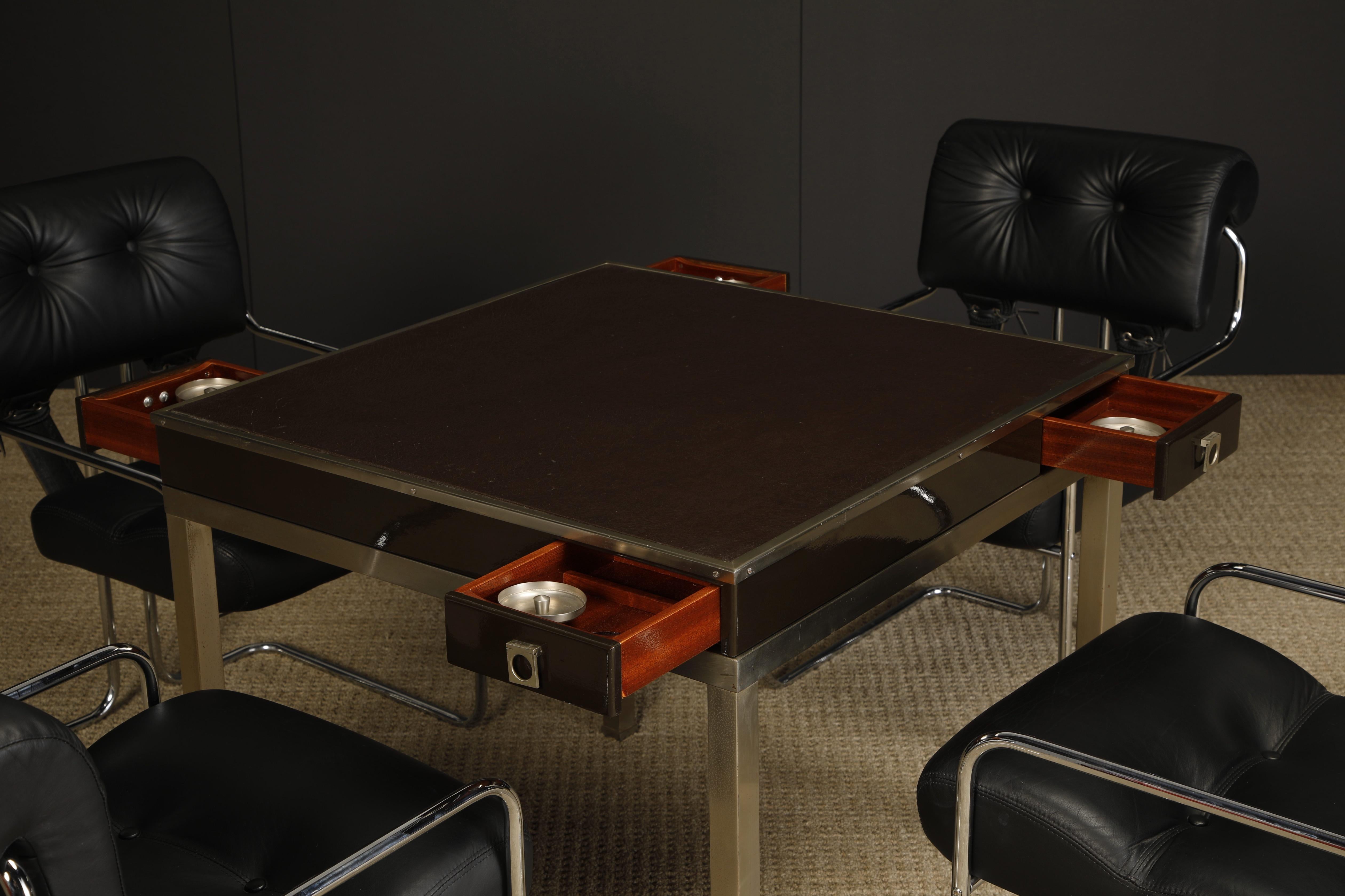 Guy Lefevre for Maison Jansen Game Table with Drawers, 1970s, France For Sale 7