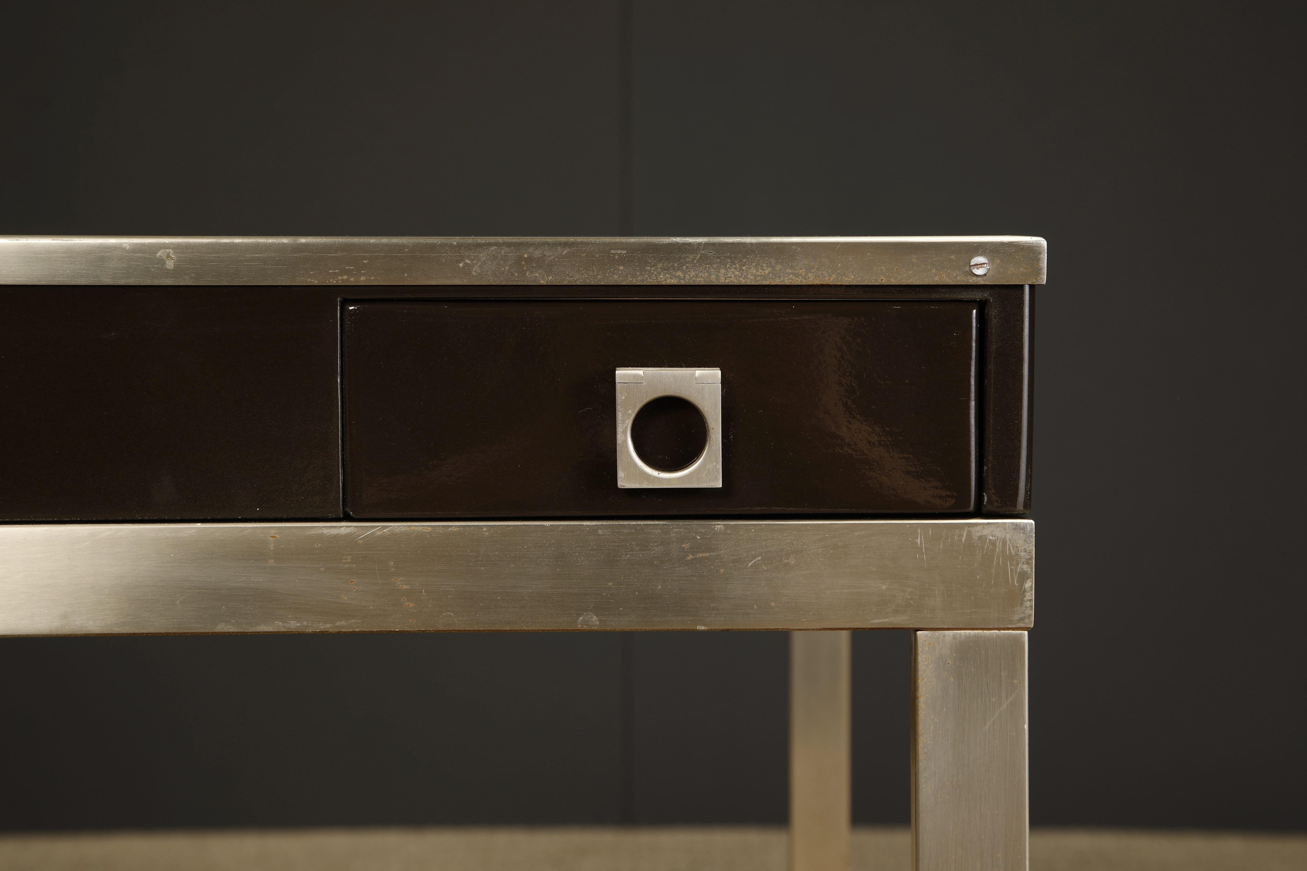 French Guy Lefevre for Maison Jansen Game Table with Drawers, 1970s, France For Sale
