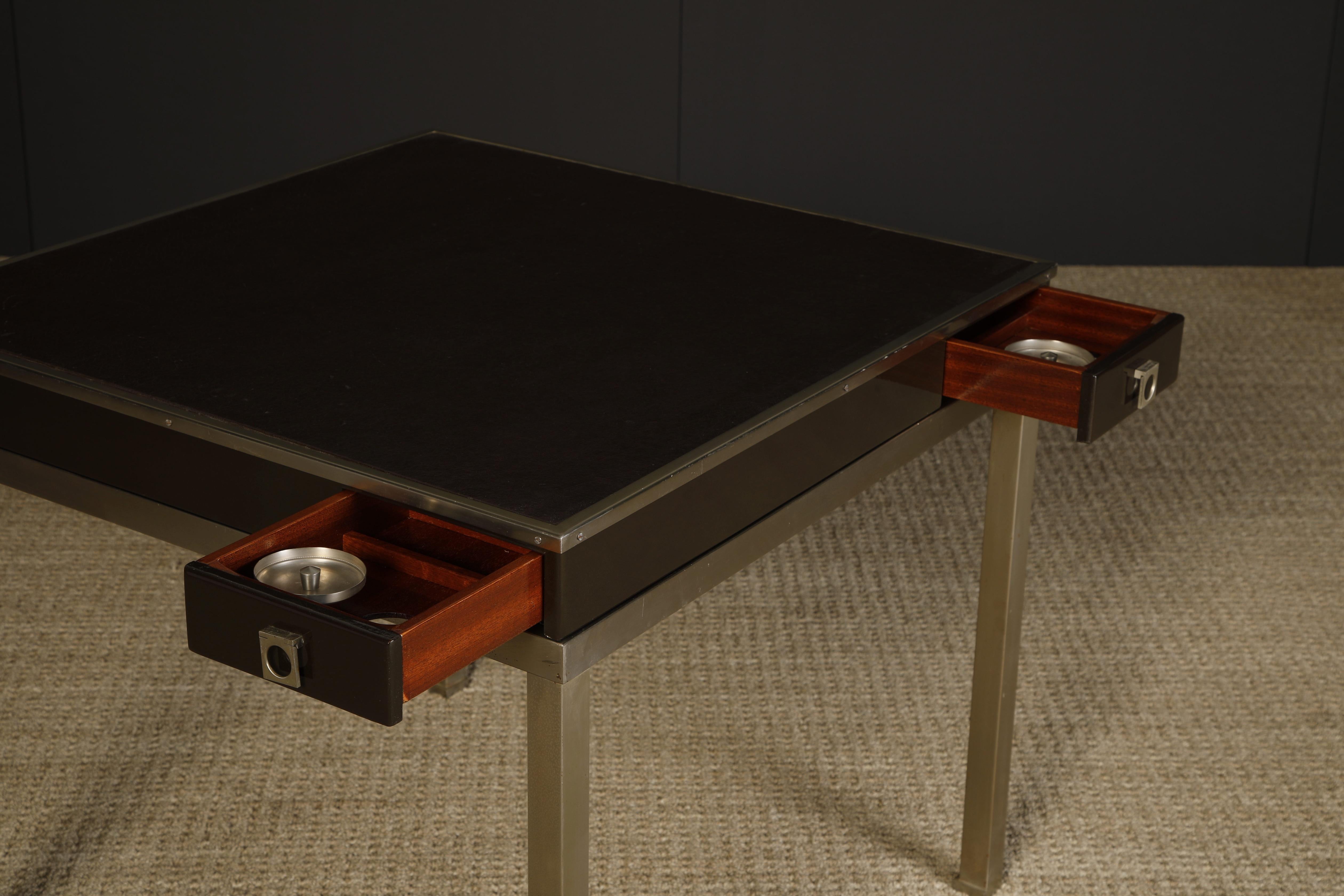 Guy Lefevre for Maison Jansen Game Table with Drawers, 1970s, France For Sale 1