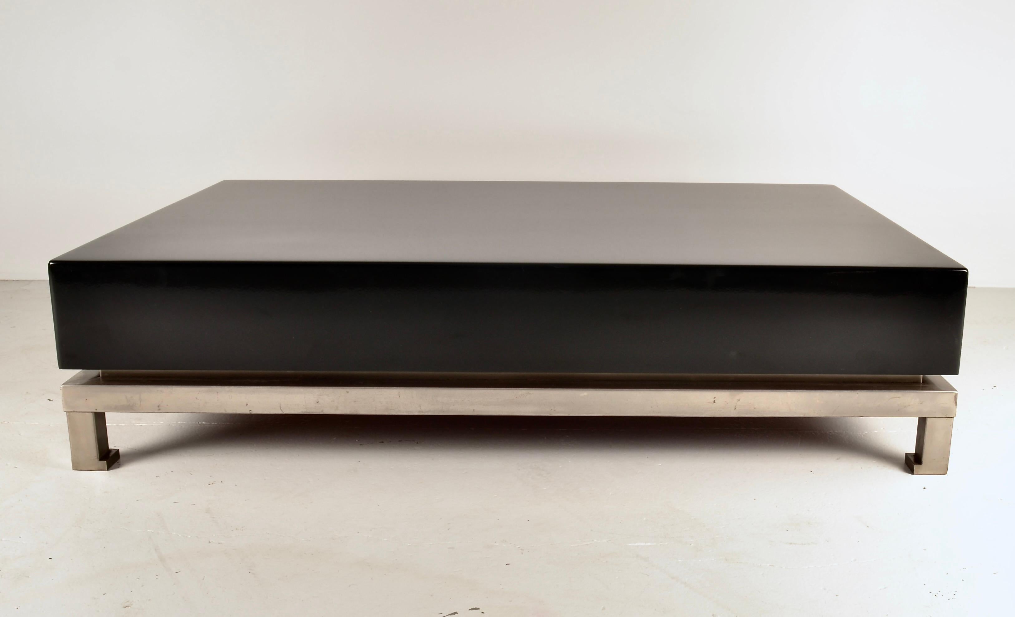 Late 20th Century Guy LeFevre for Maison Jansen Lacquered Cocktail Table, C 1970s For Sale