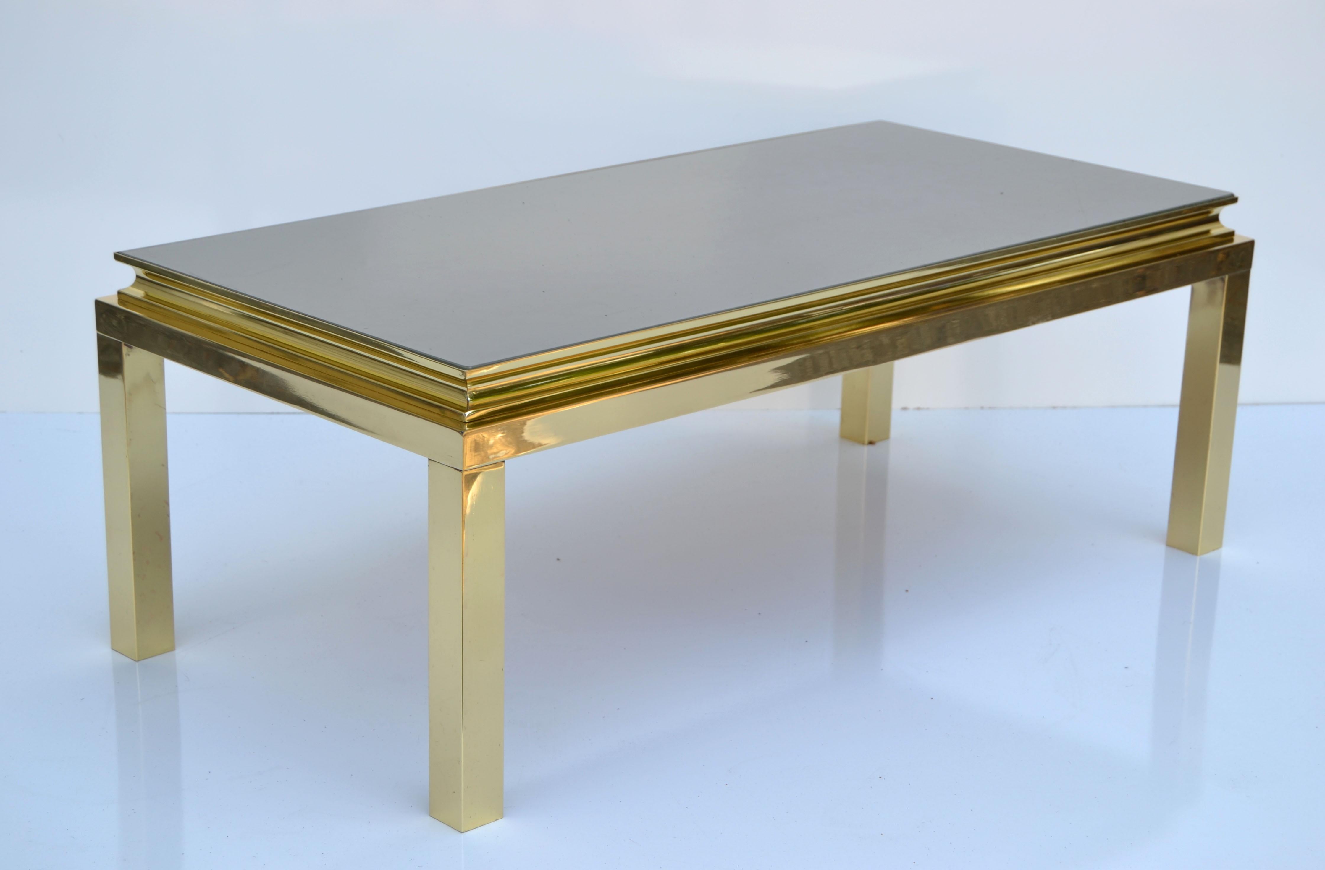 Guy Lefevre for Maison Jansen Mid-Century Modern French 1960 Brass Coffee Table 8