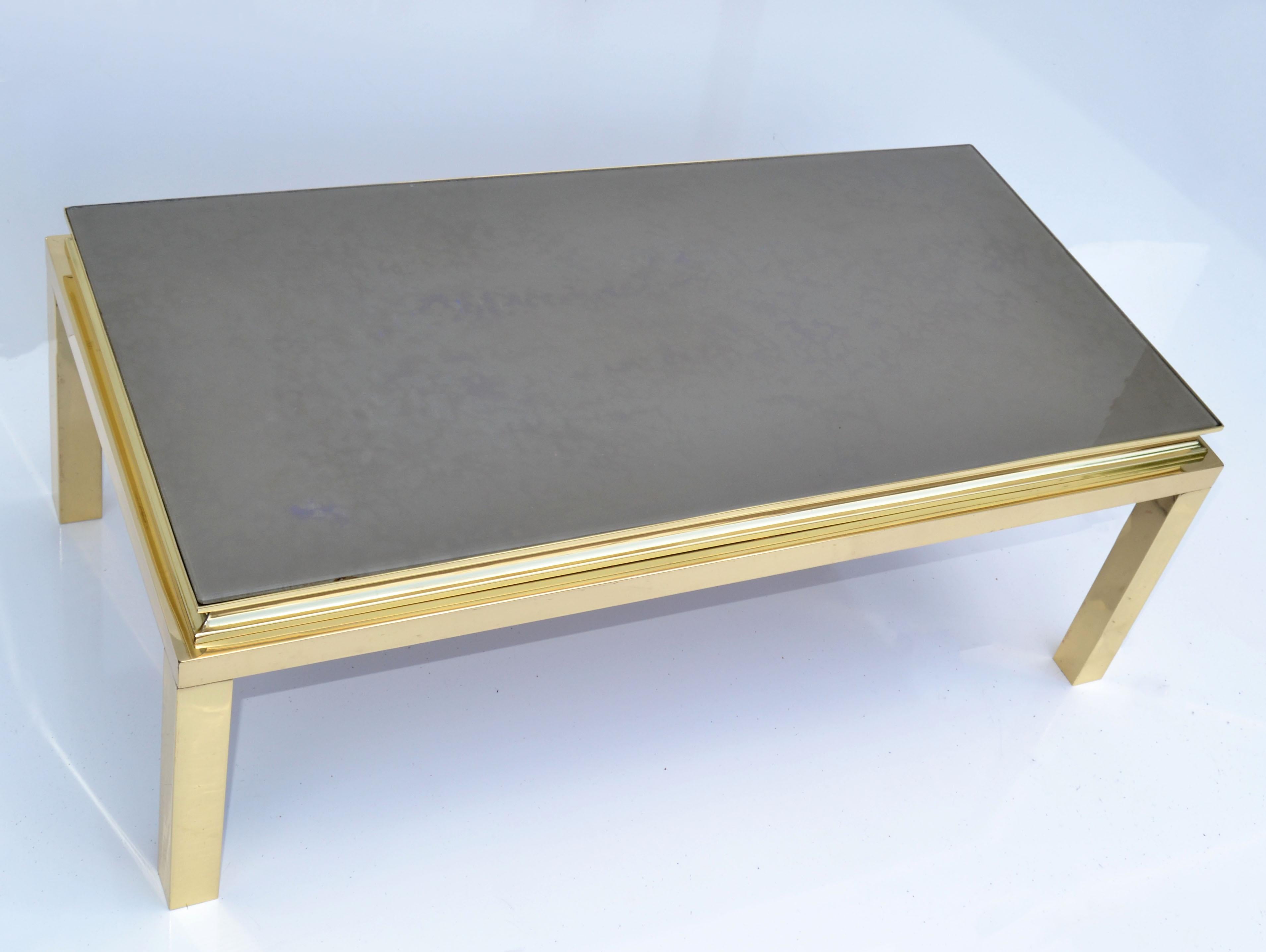 Guy Lefevre for Maison Jansen Mid-Century Modern French 1960 Brass Coffee Table 2