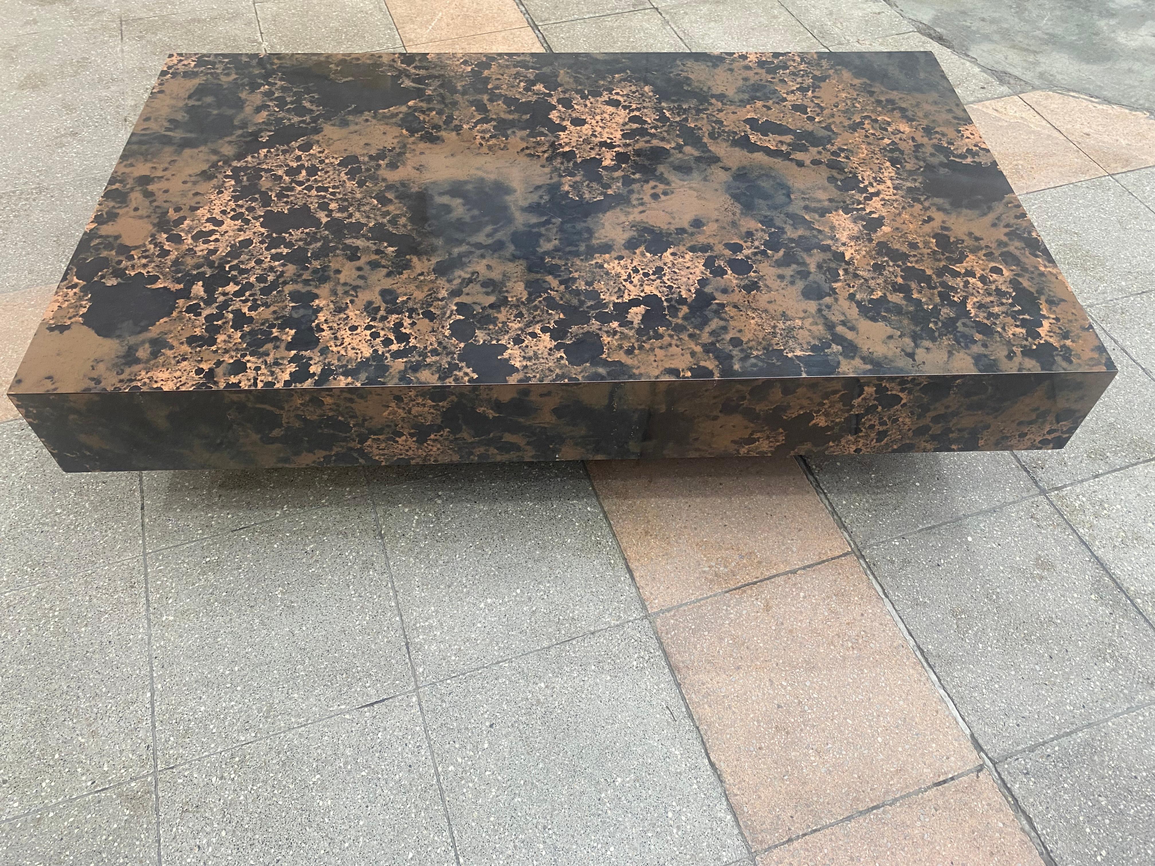 Guy lefevre For Roche Bobois  Solar flare coffee table  Wood/ lacquered melamine In Good Condition For Sale In Saint ouen, FR