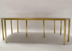 Guy Lefevre Maison Jansen Brass and Glass Dining Table