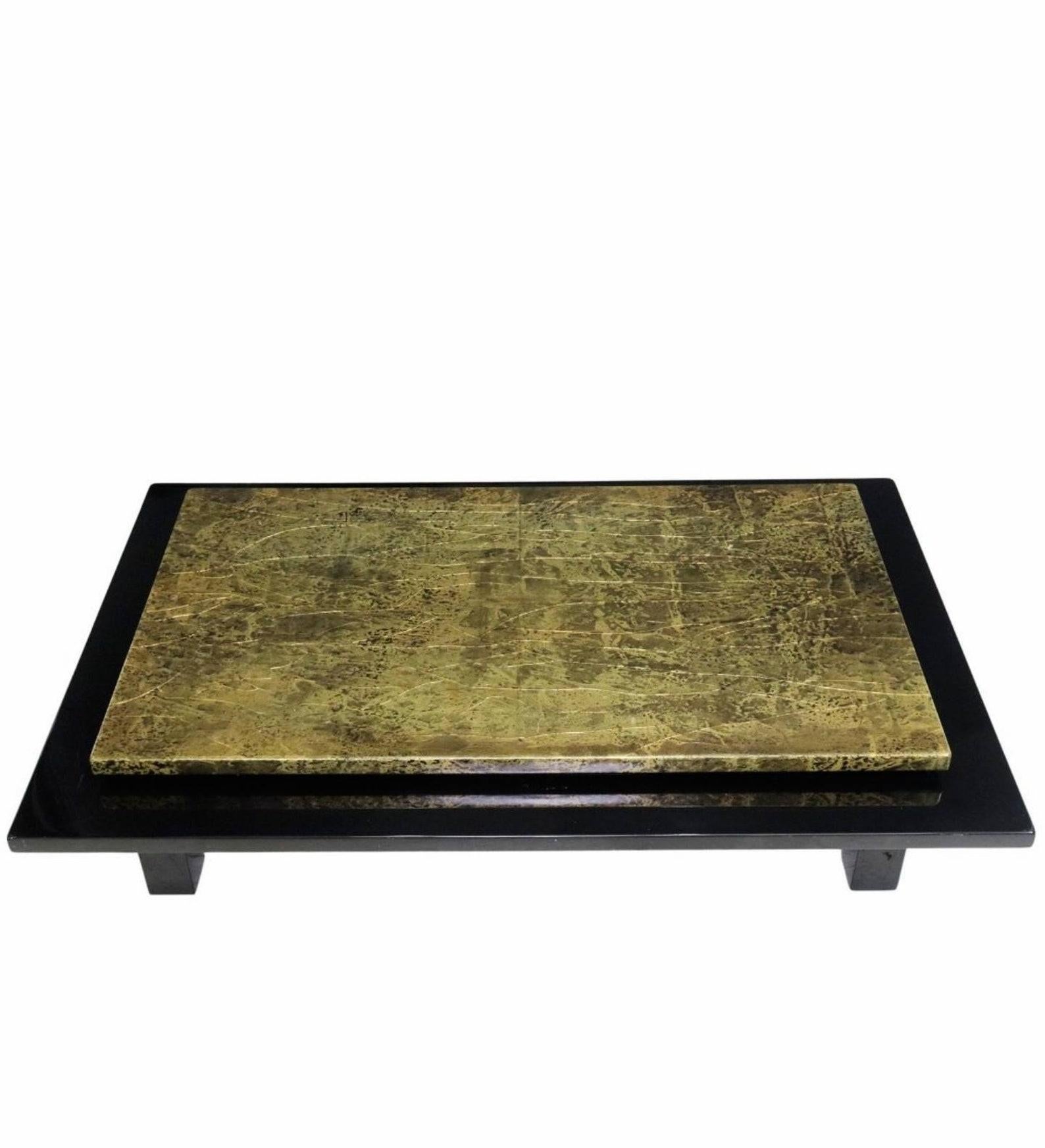 French Guy Lefevre Maison Jansen Mid-Century Modern Low Coffee Table For Sale