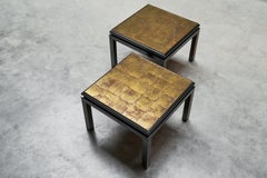 Pair of Side Tables in Verre Églomisé, Guy Lefevre for Maison Jansen