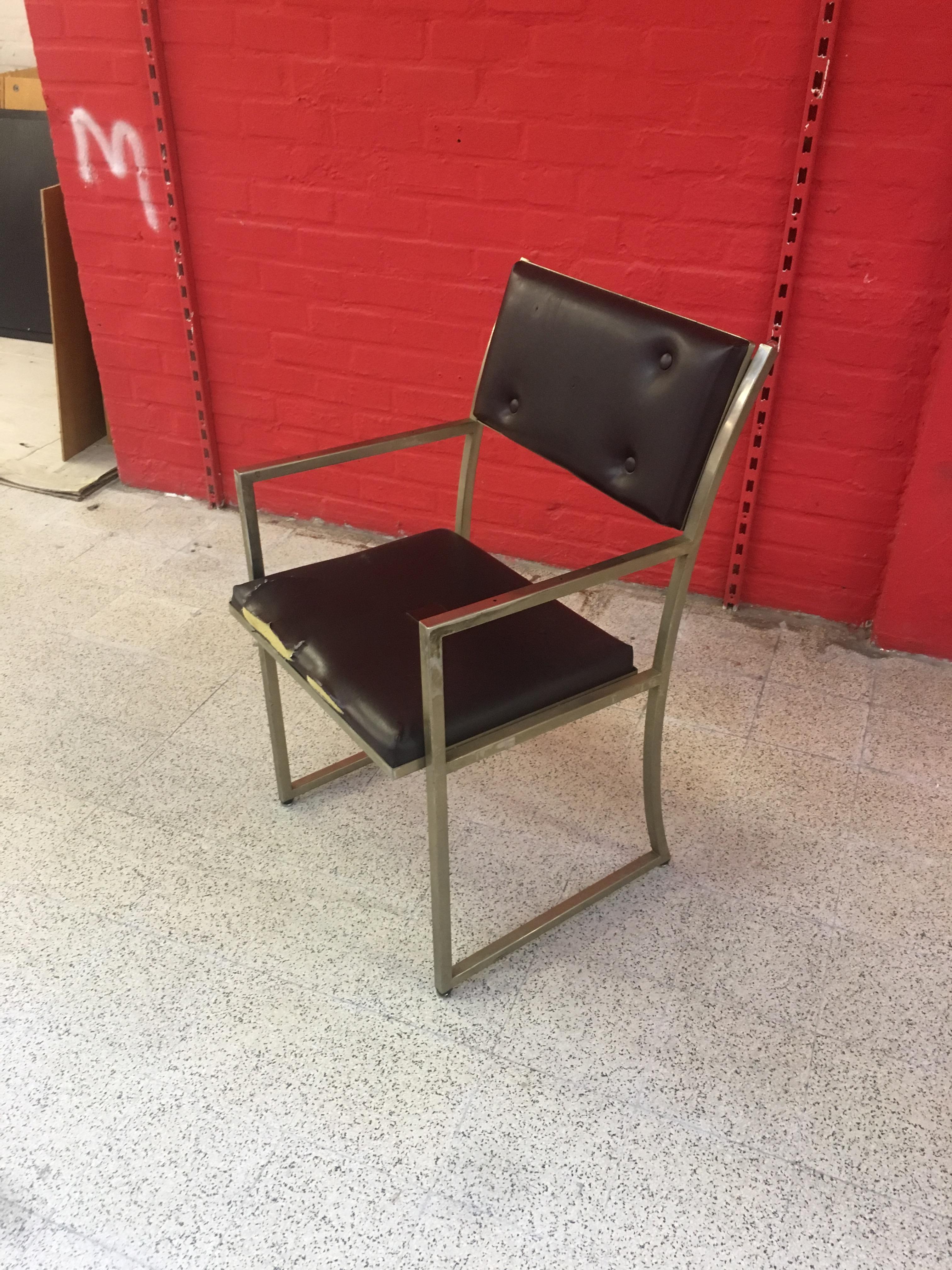 Mid-Century Modern Guy Lefevre Rare Office Chair, circa 1970 For Sale