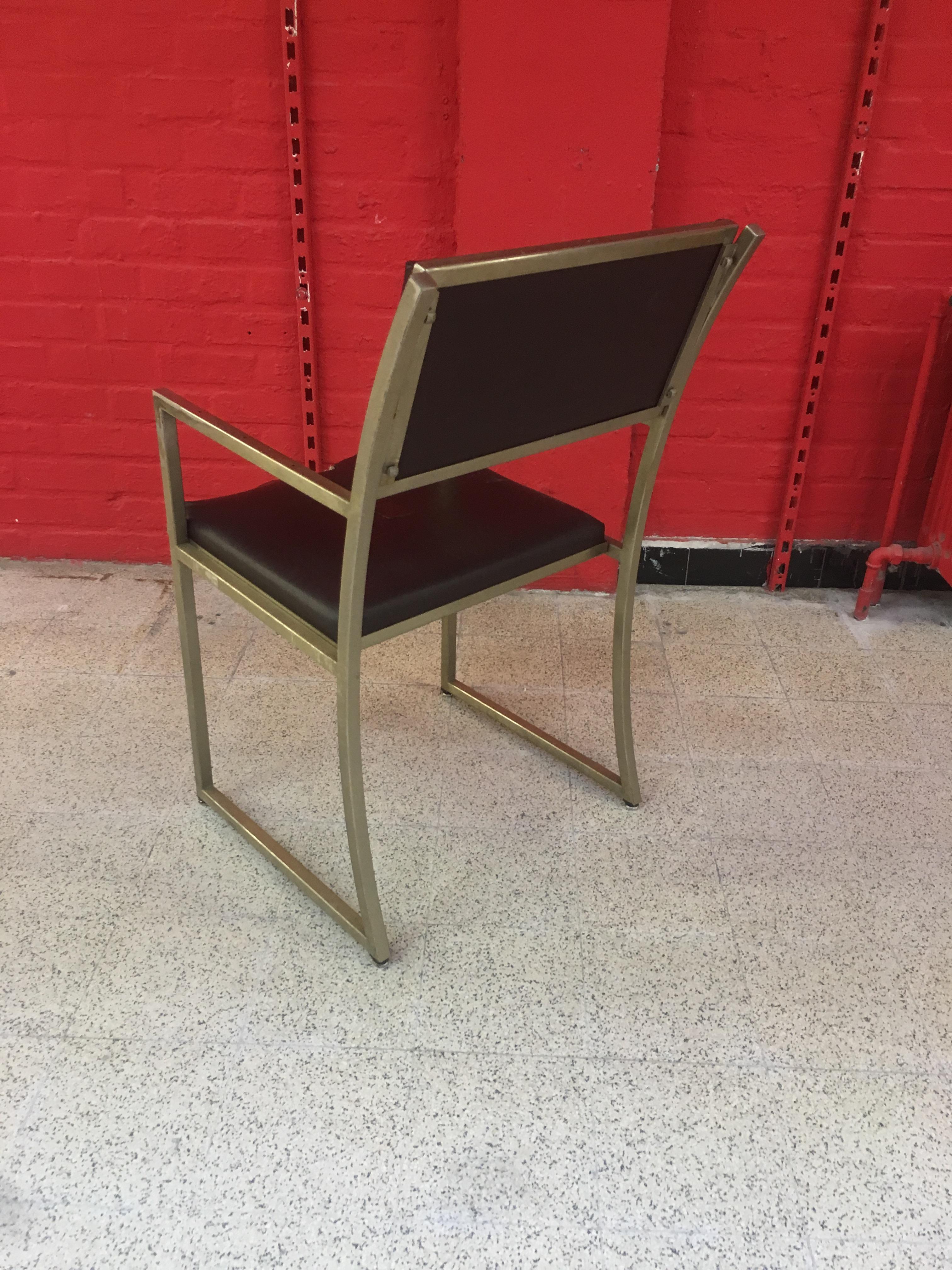 Late 20th Century Guy Lefevre Rare Office Chair, circa 1970 For Sale