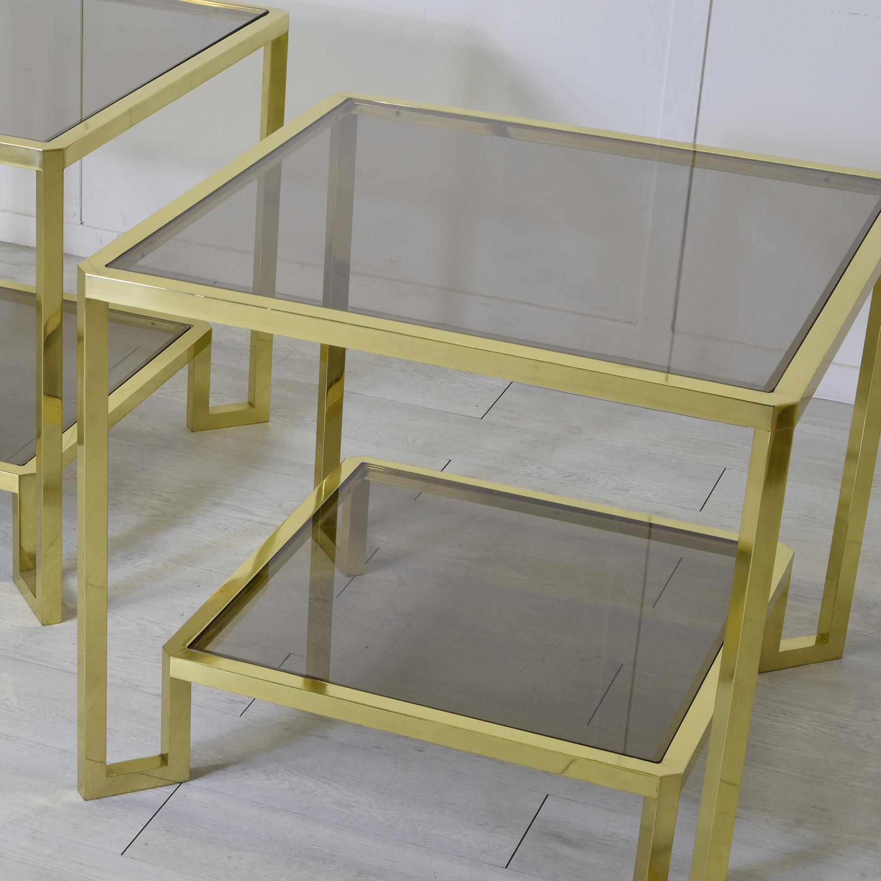 Guy Lefevre set of coffee table for Maison Jansen 1970s. In condizioni buone in vendita a bari, IT