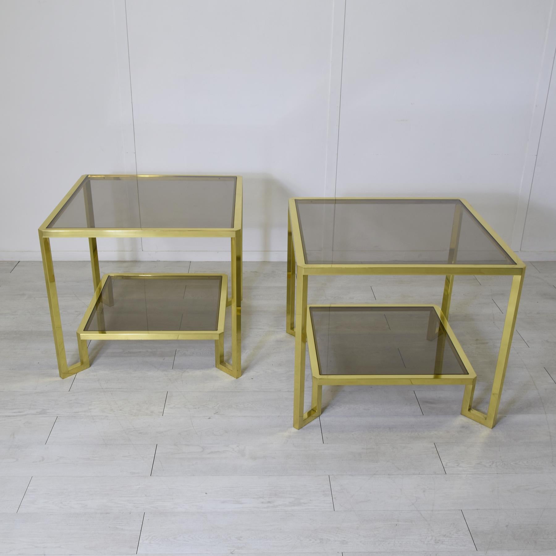 Late 20th Century Guy Lefevre set of coffee table for Maison Jansen 1970s. in vendita