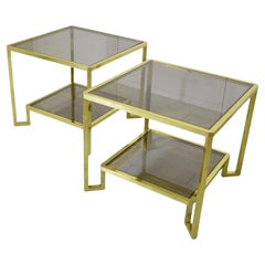 Ensemble de tables basses Guy Lefevre pour Maison Jansen 1970.
