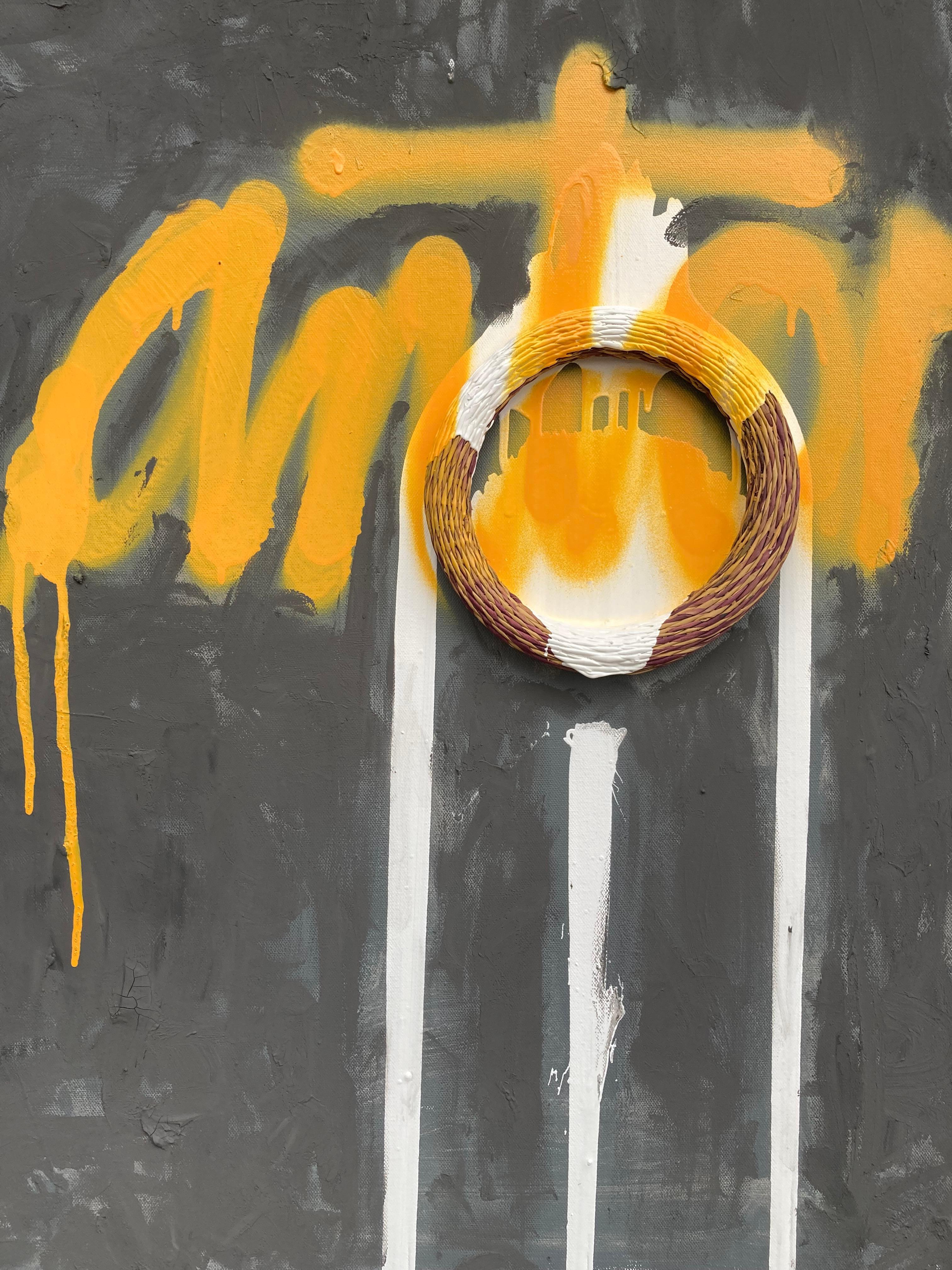 Kranz für Antoni Tapies (Abstrakt), Painting, von Guy Lyman