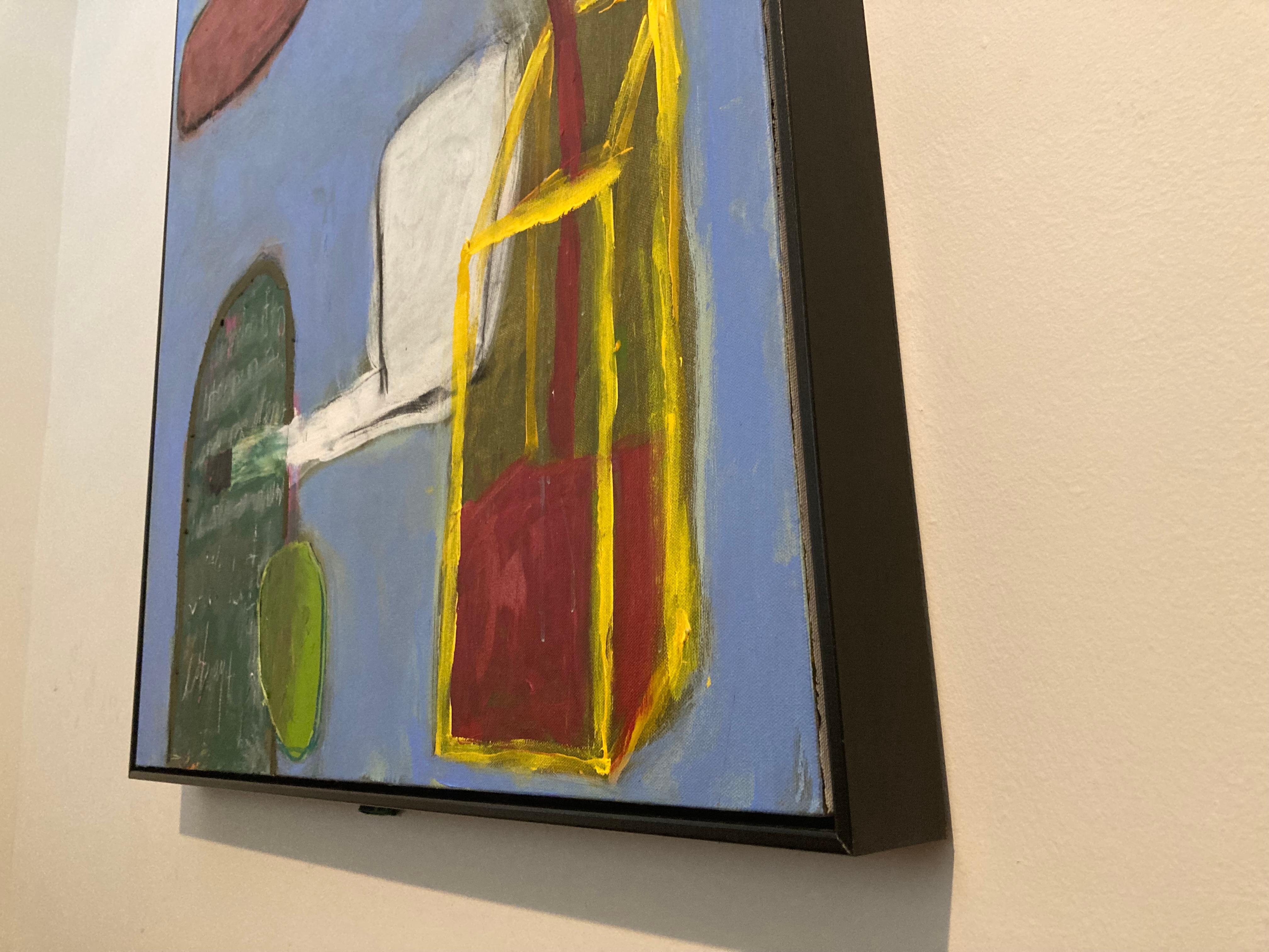 Conversazioni che non ricordo (Quadro astratto contemporaneo di grandi dimensioni, con cornice) in vendita 1