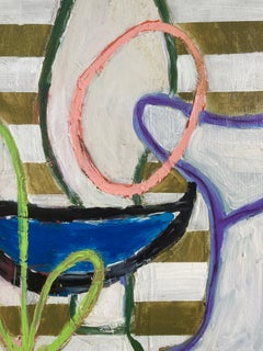 Family Portrait #7 (Contemporary Abstract Painting, Framed)