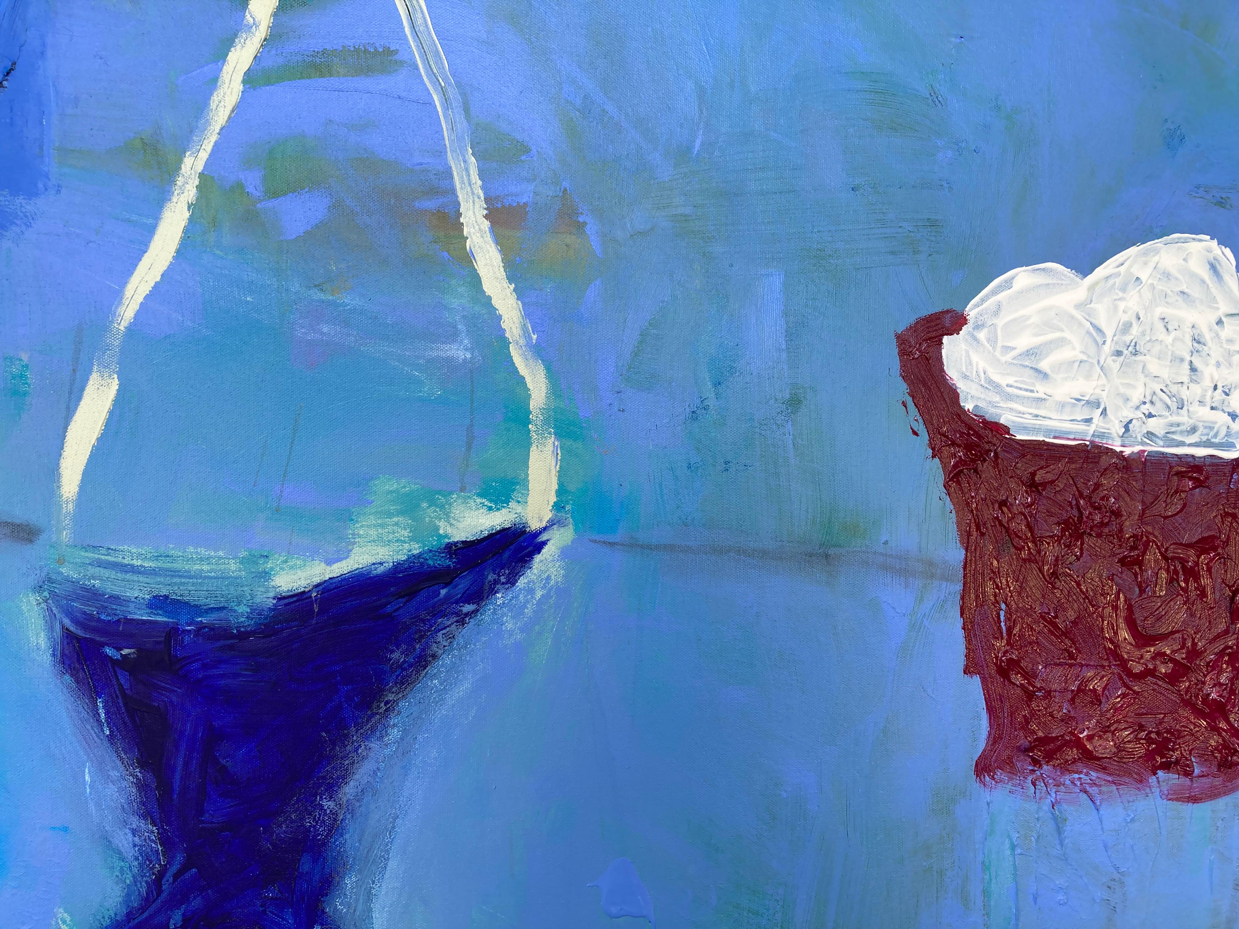 Alla corte dell'ultimo Panjandrum (Pittura astratta multimediale contemporanea) - Painting Astratto di Guy Lyman