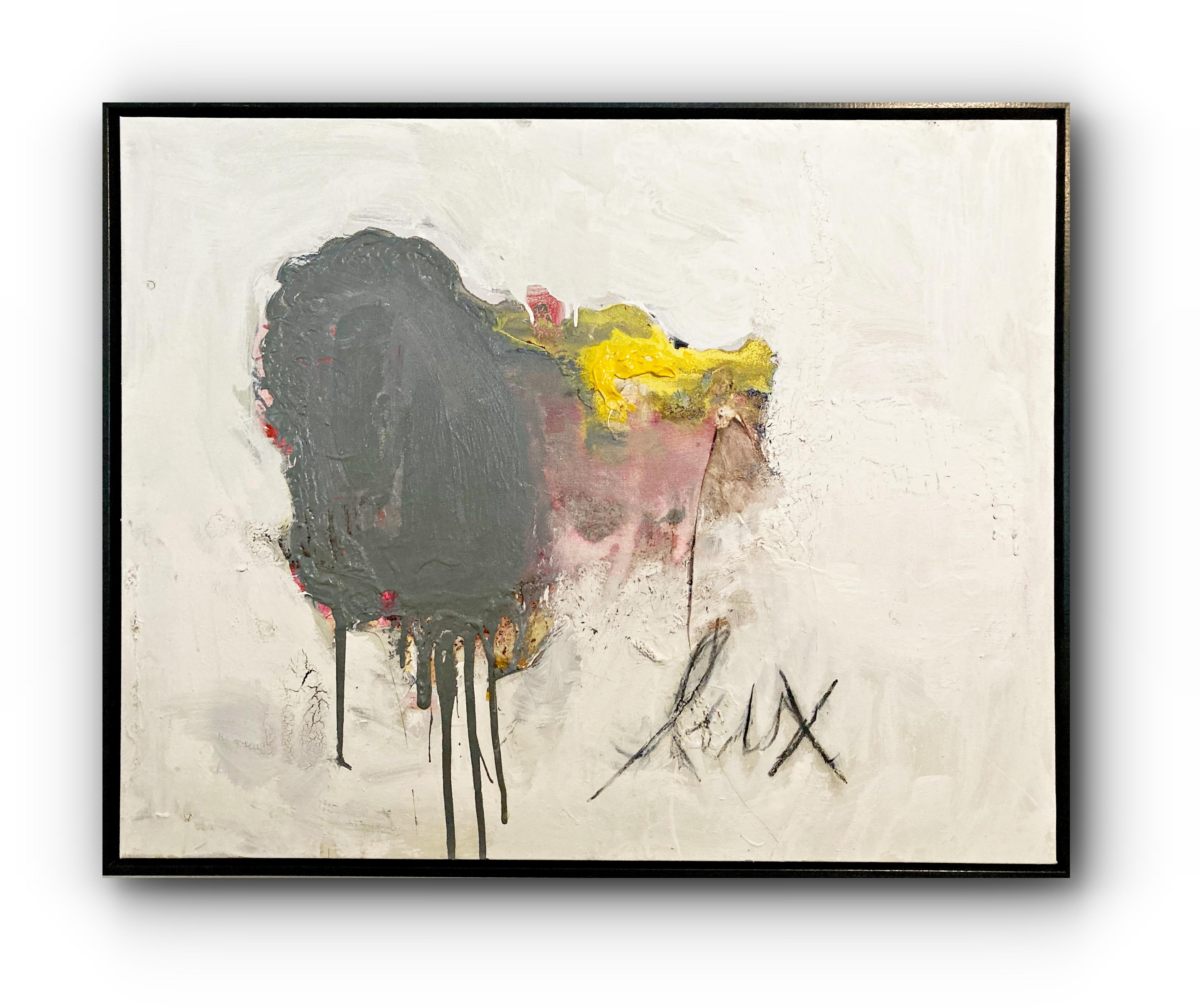 Abstract Painting Guy Lyman - Lux (peinture contemporaine, encadrée)