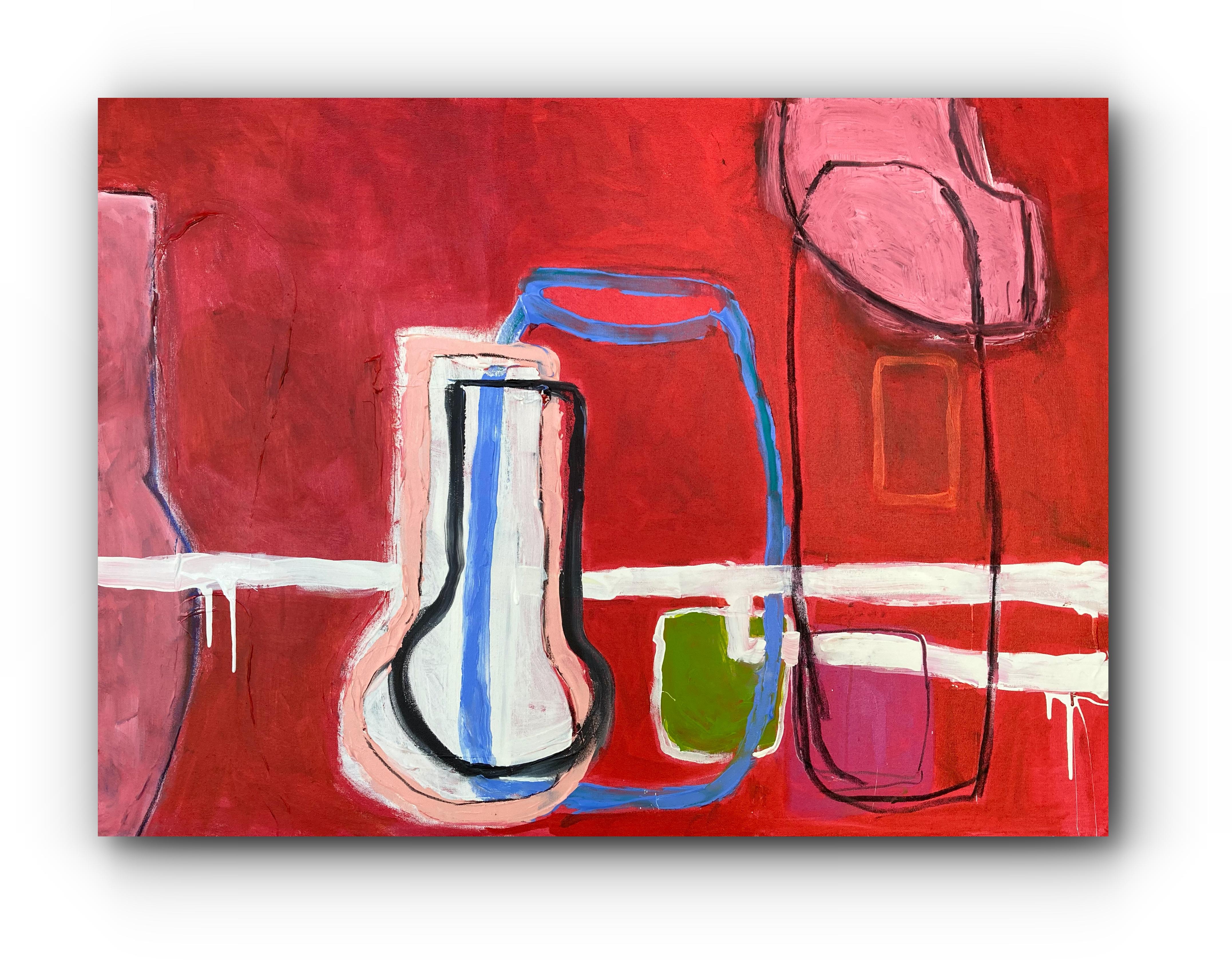 "Red Shift" (Large Contemporary Abstract Painting)
