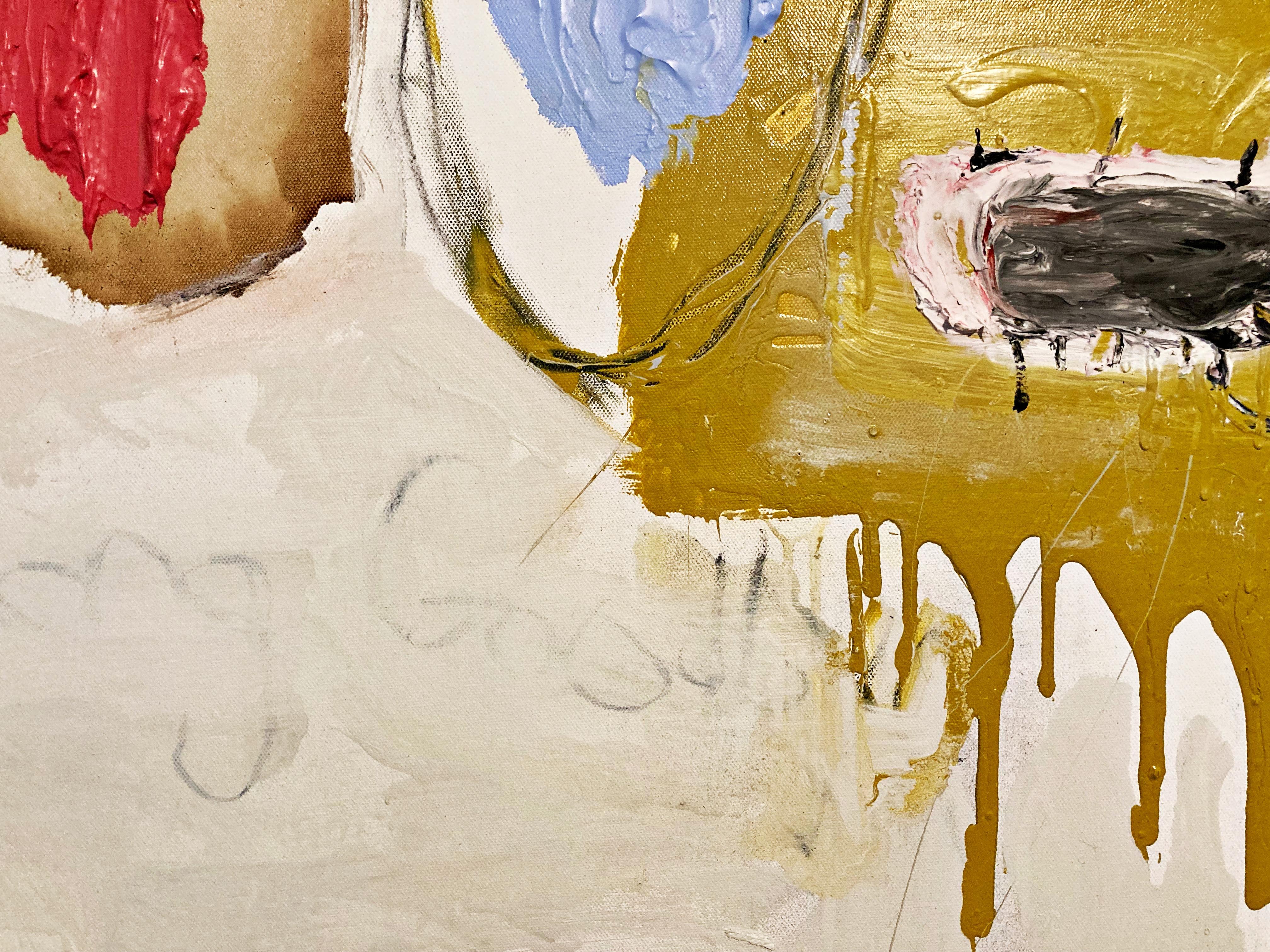 Il lungo addio (quadro contemporaneo di grandi dimensioni, con cornice) 2