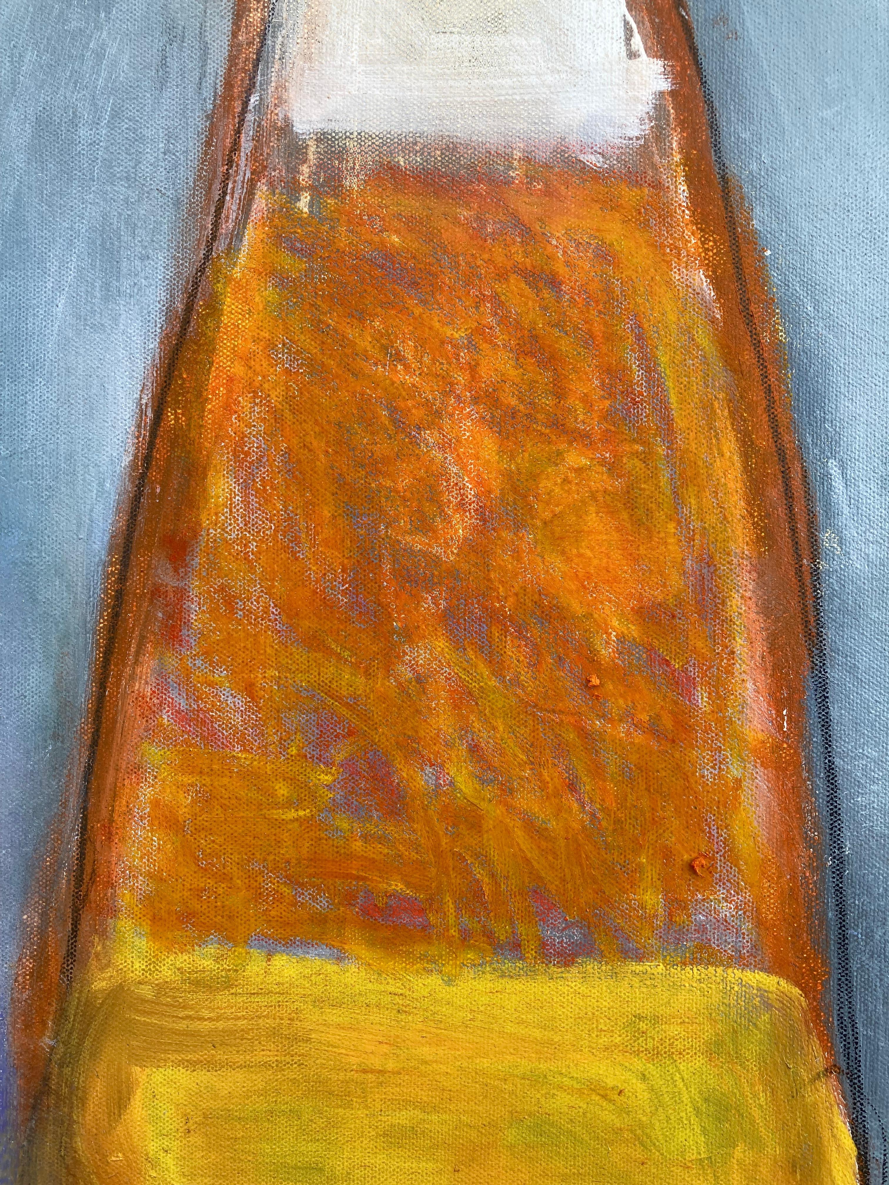 The Philosopher Classifies Candy Corn (Large) - Abstract Painting by Guy Lyman