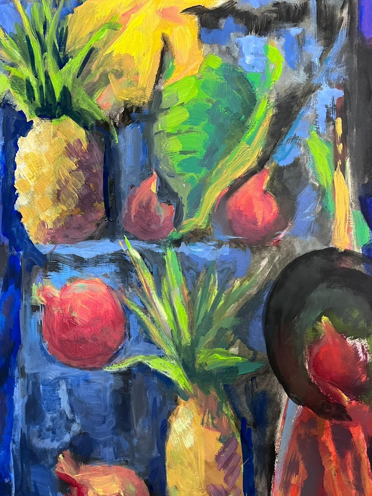 Ananas
von Guy Nicod
(Französisch 1923 - 2021)
Öl auf Künstlerpapier, ungerahmt
verso gestempelt
Gemälde : 24 x 20 Zoll
Herkunft: Künstlernachlass, Frankreich
Zustand: sehr guter und gesunder Zustand