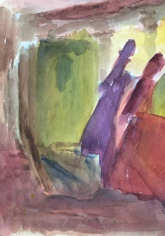 20th Century French Modernist Painting Colourful Abstract Figures