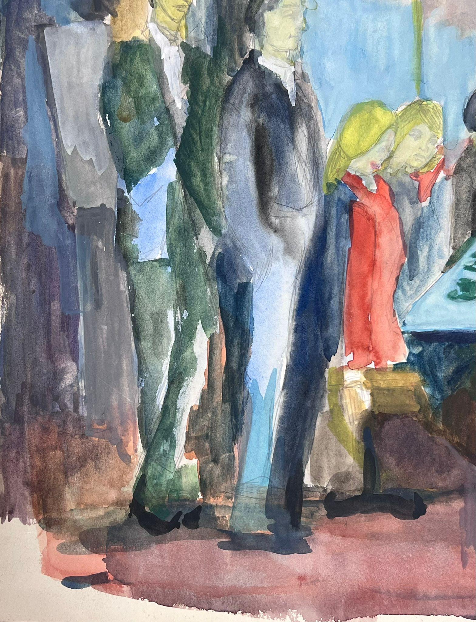 Das überfüllte Cafe
von Guy Nicod
(Französisch 1923 - 2021)
Aquarell auf Künstlerpapier, ungerahmt
Gemälde : 15 x 17,5 Zoll
Herkunft: Künstlernachlass, Frankreich
Zustand: sehr guter und gesunder Zustand
