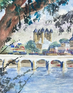 Siglo XX Pintura postimpresionista francesa Chateau de Saumur Francia