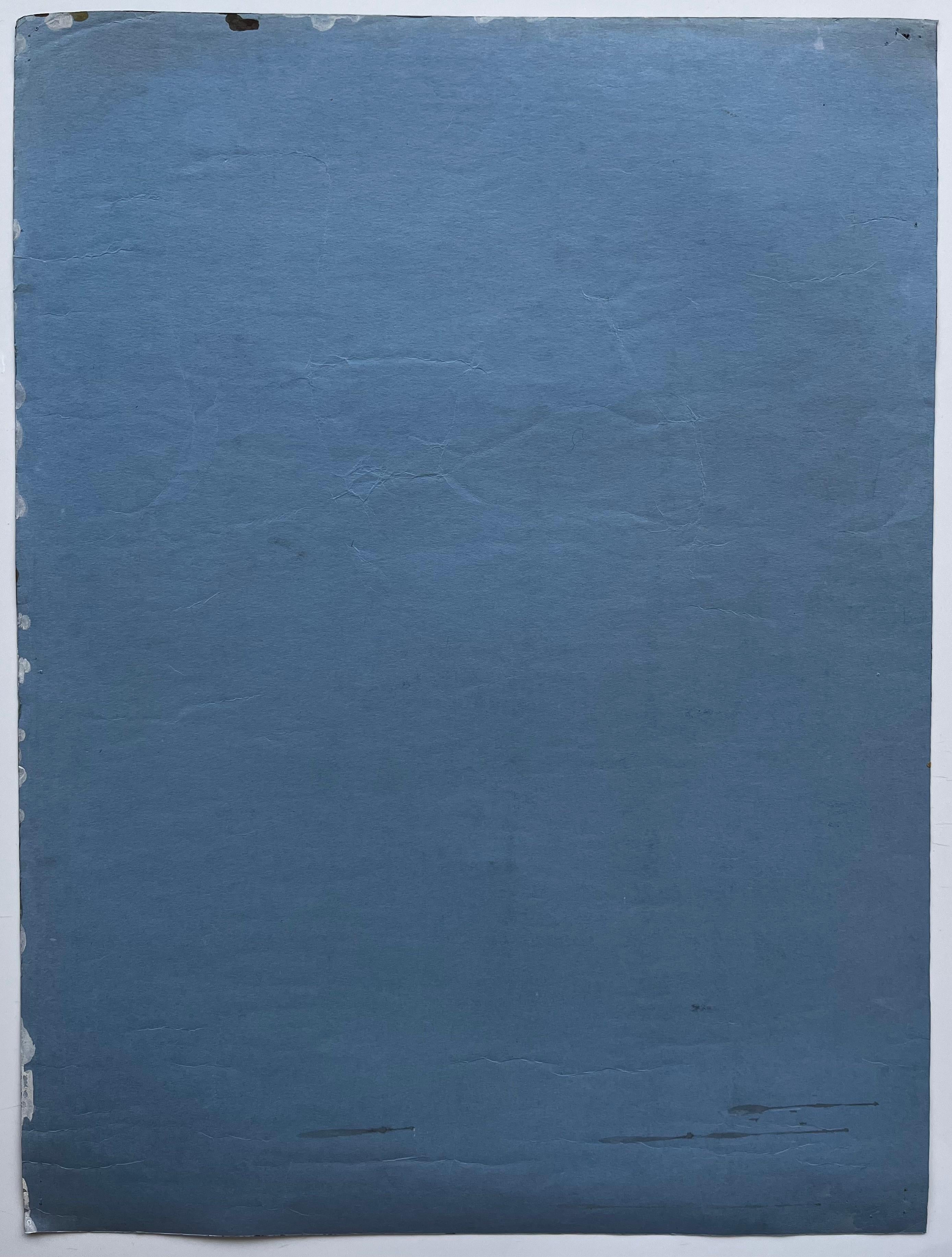 Abstract Still Life with Bottles Nuts and Frames French Modernist Gouache For Sale 3