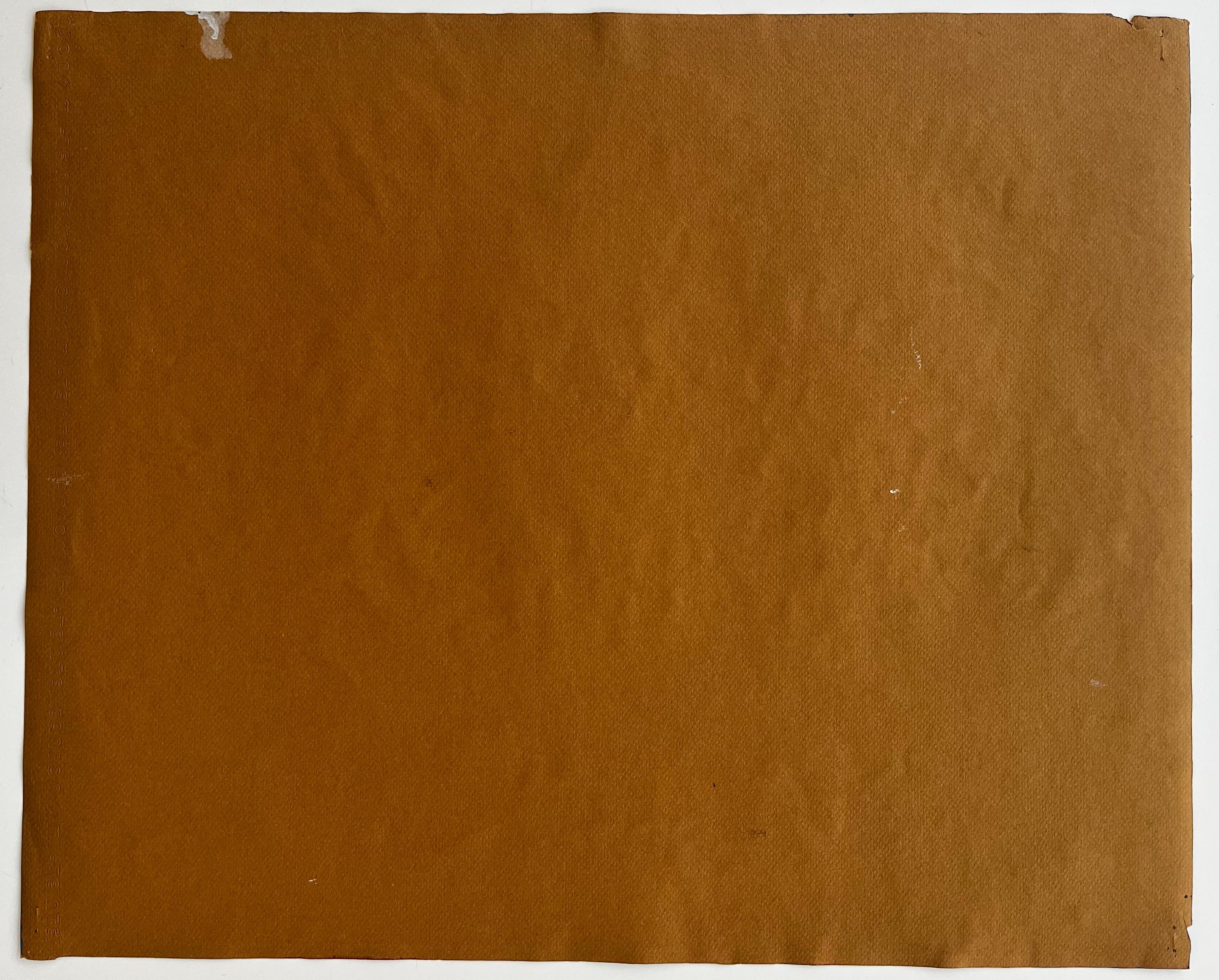 Abstraktes Stillleben mit Tellern Schalen und Küchenutensilien Modernist Gouache im Angebot 3