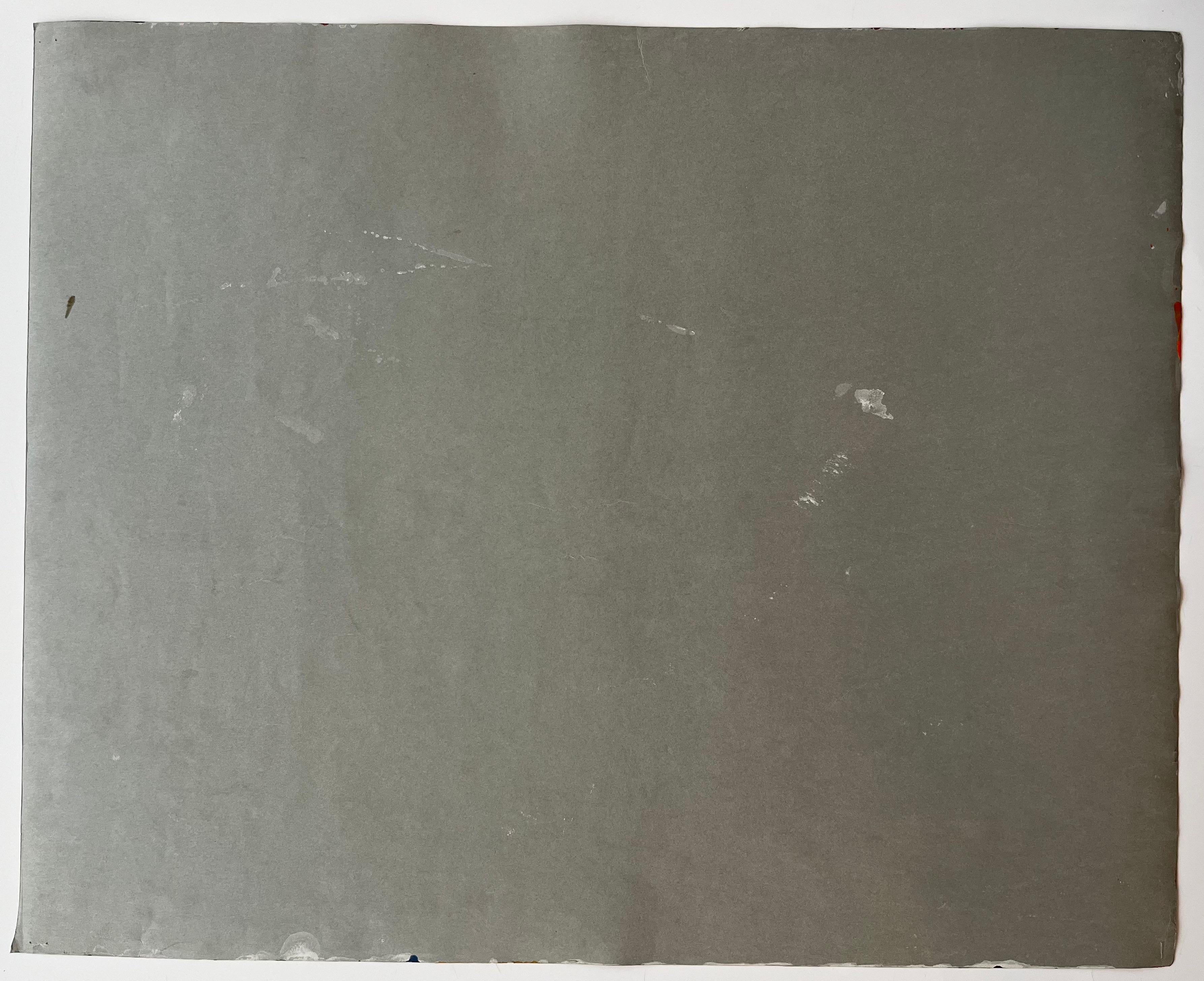 Nature morte végétale abstraite avec courge, melon et Greene & Greene Gouache en vente 3