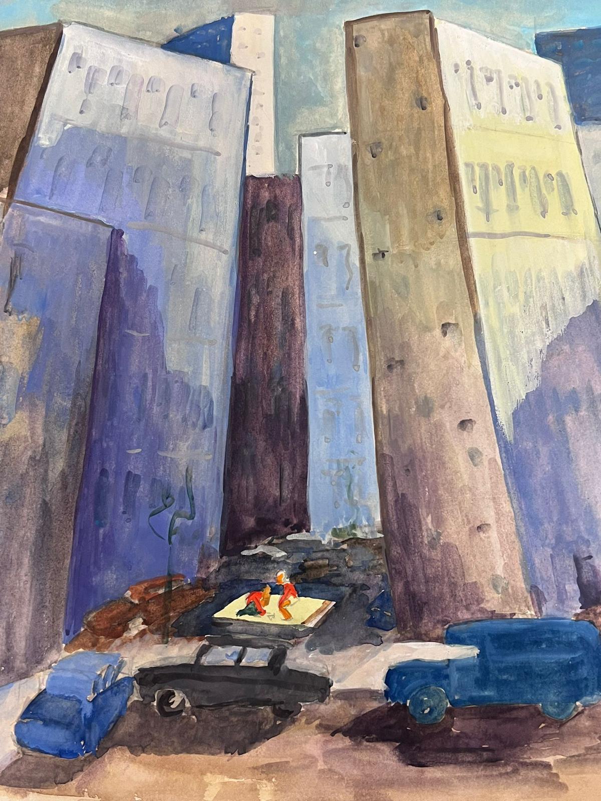 Peinture abstraite française du 20ème siècle - Moderne Painting par Guy Nicod