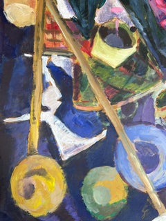Colourful Interior Abstract French Still Life Modernist Painting