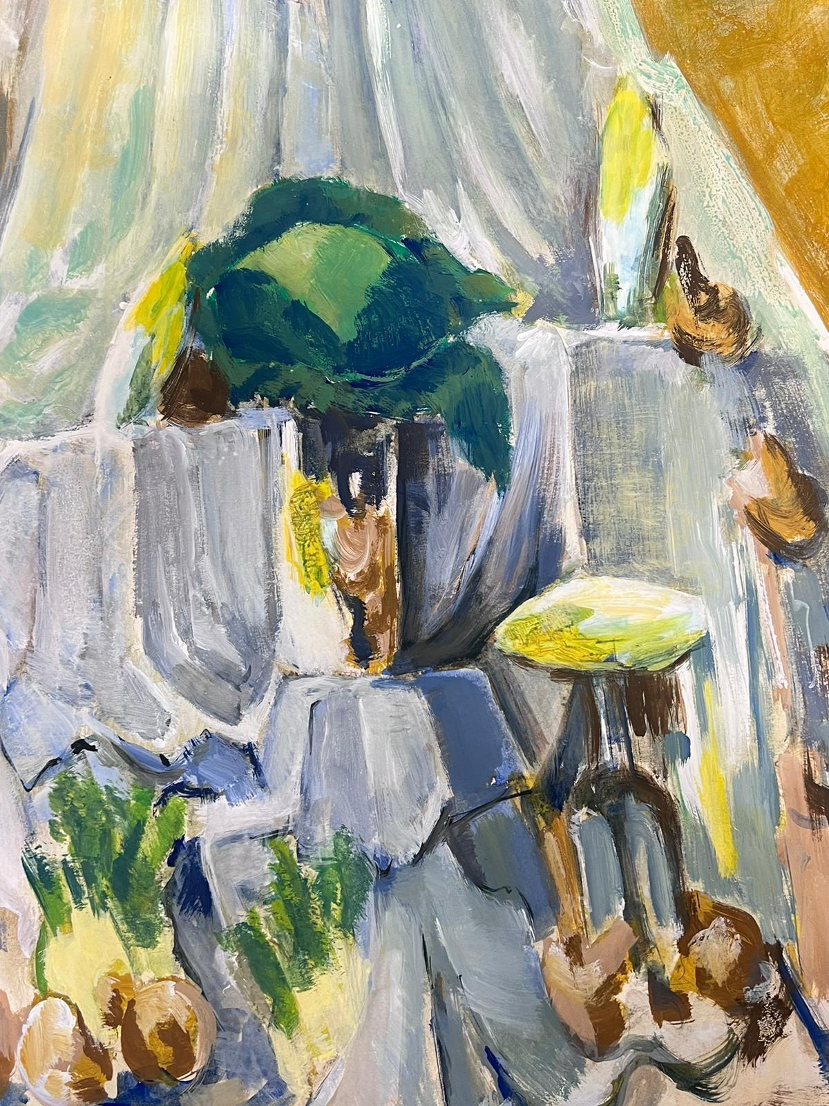 Stilleben
von Guy Nicod
(Französisch 1923 - 2021)
Öl auf Künstlerpapier, ungerahmt
Gemälde : 24 x 18 Zoll
verso gestempelt
Herkunft: Künstlernachlass, Frankreich
Zustand: sehr guter und gesunder Zustand