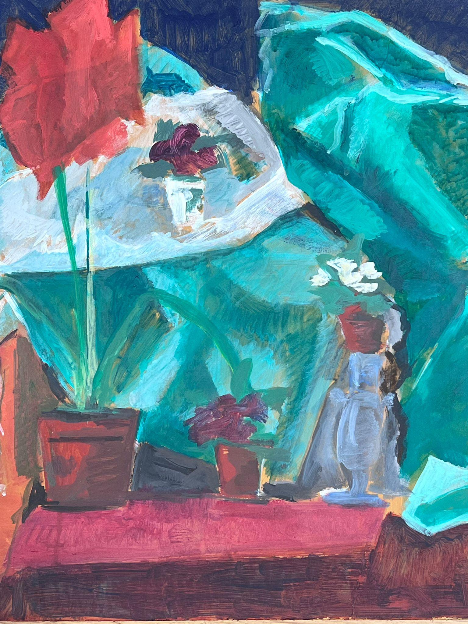 Rotes Pflanzenstillleben
von Guy Nicod
(Französisch 1923 - 2021)
Öl auf Künstlerpapier, ungerahmt
Gemälde : 20 x 26 Zoll
verso gestempelt
Herkunft: Künstlernachlass, Frankreich
Zustand: sehr guter und gesunder Zustand
