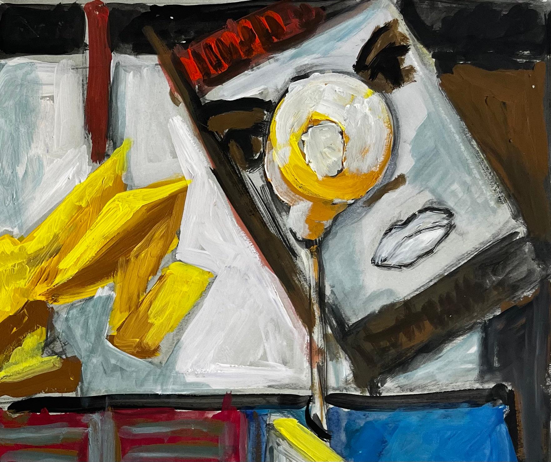 French Modernist Abstract Studio Still Life with Lamp Tripod and Clapperboard For Sale 2