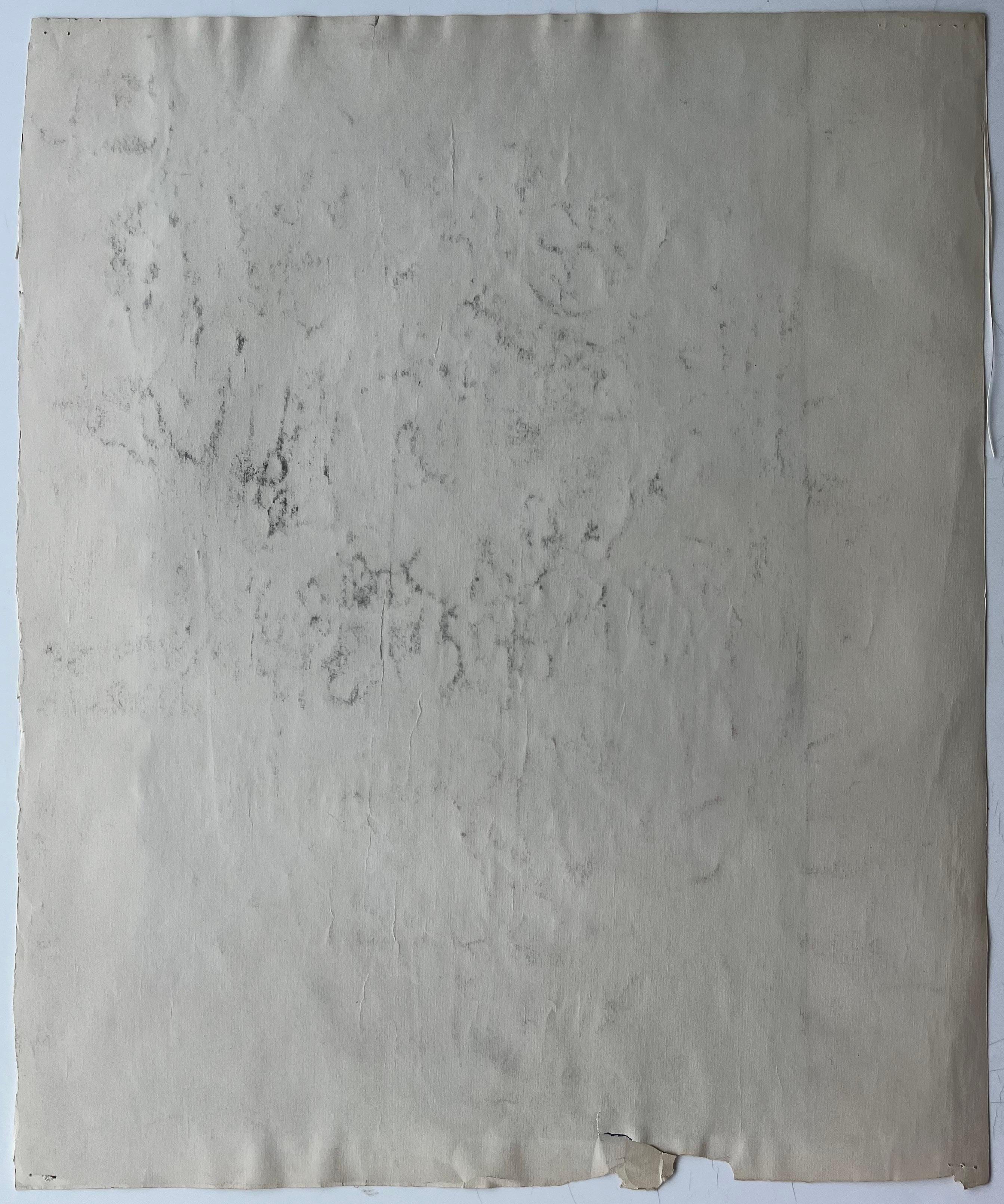 Französischer Modernist Porträt eines Mannes mit blauem Motorrad Straßenszene im Angebot 3