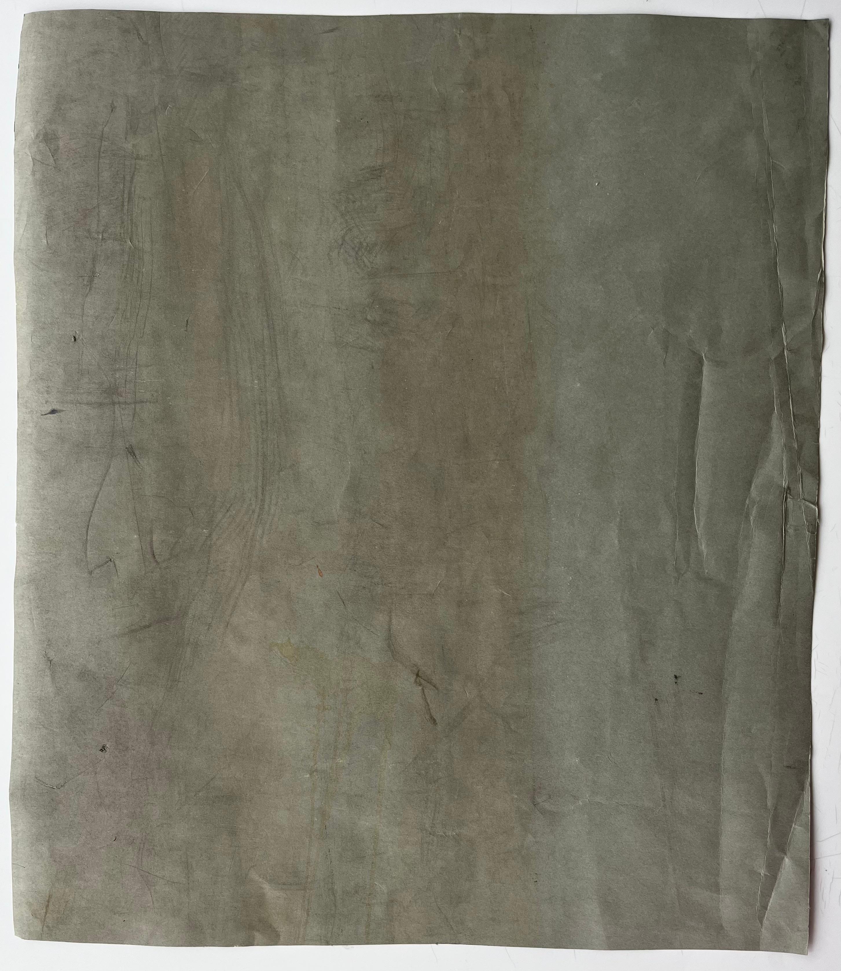 Französisch Öl Modernist Stillleben Interieur mit Draperie und Bilderrahmen im Angebot 3
