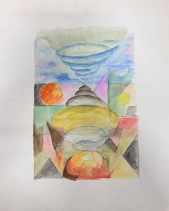 Geometric Shape Abstract French 20th Century Modernist Painting