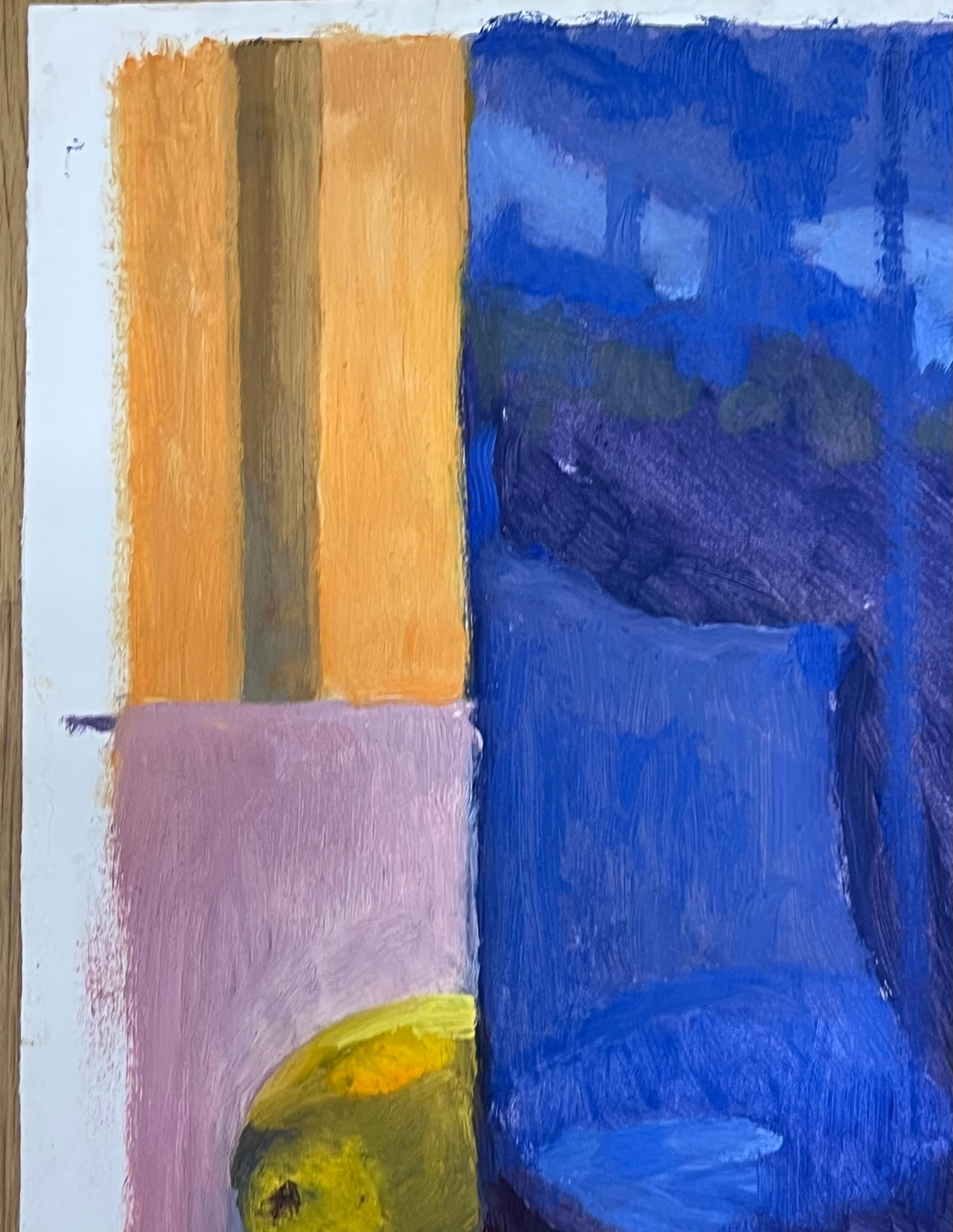 Nature morte bleue
Guy Nicod (français 1923 - 2021)
gouache sur papier d'artiste, non encadrée
peinture : 12.5 x 15 pouces
provenance : succession d'artistes, France
état : très bon et sain