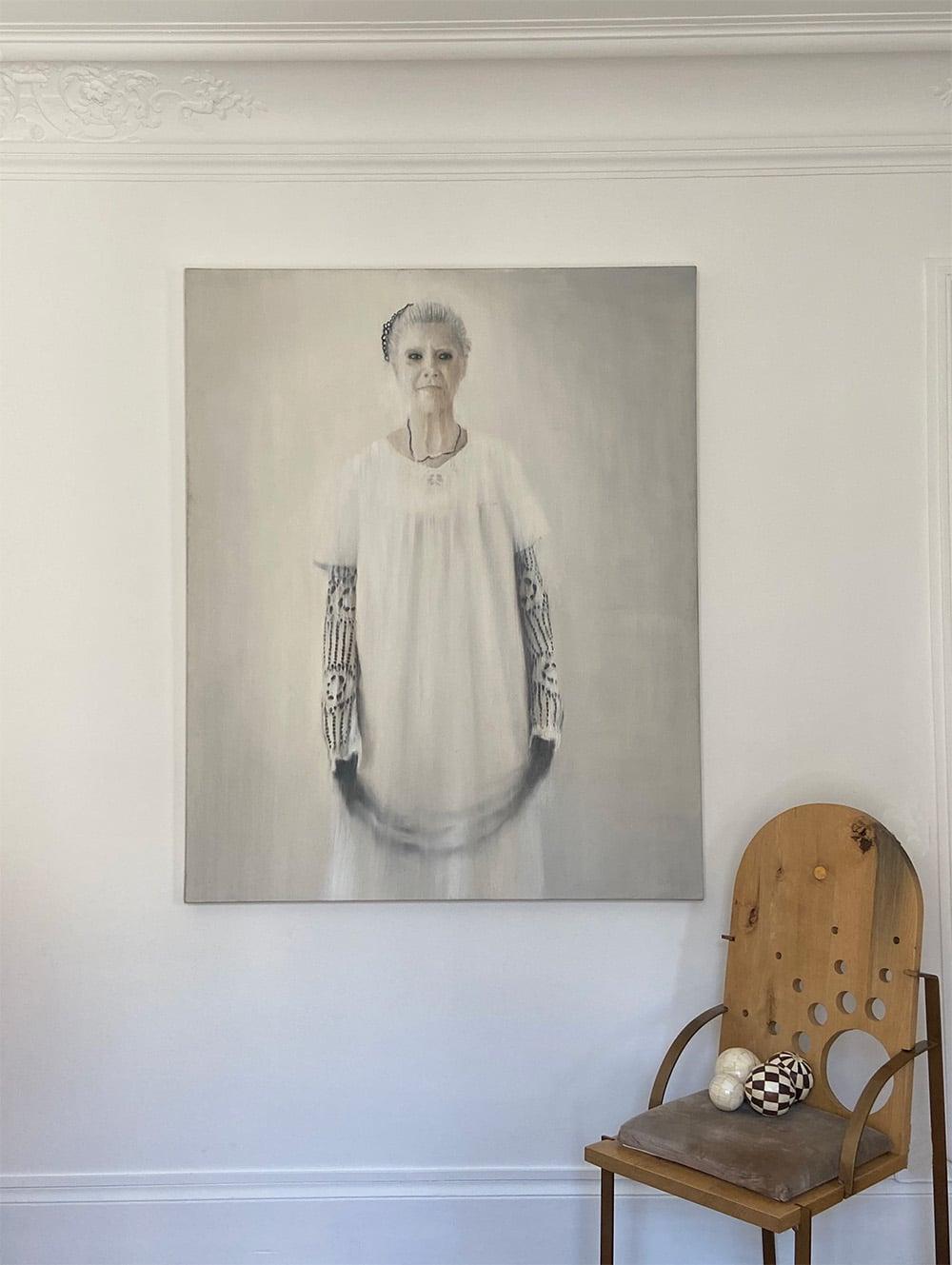 Norah par Guy Oberson - Peinture figurative contemporaine, portrait, femme en vente 1