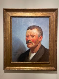 Guy Péne du Bois Olio su tela del giardiniere francese, datato 1929