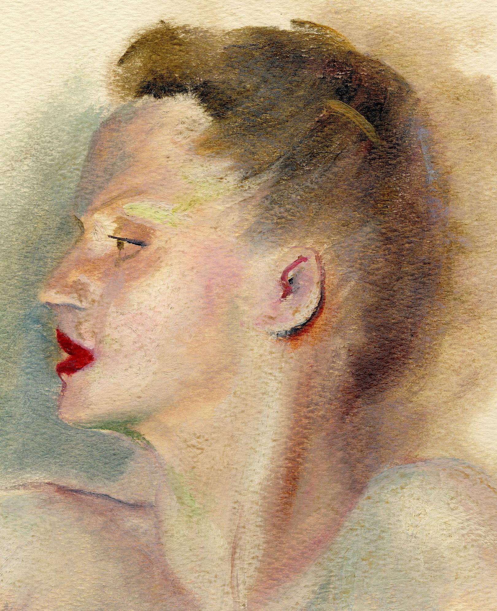 Portia Novella Le Brun or “Stephanie” - Painting by Guy Pène Du Bois