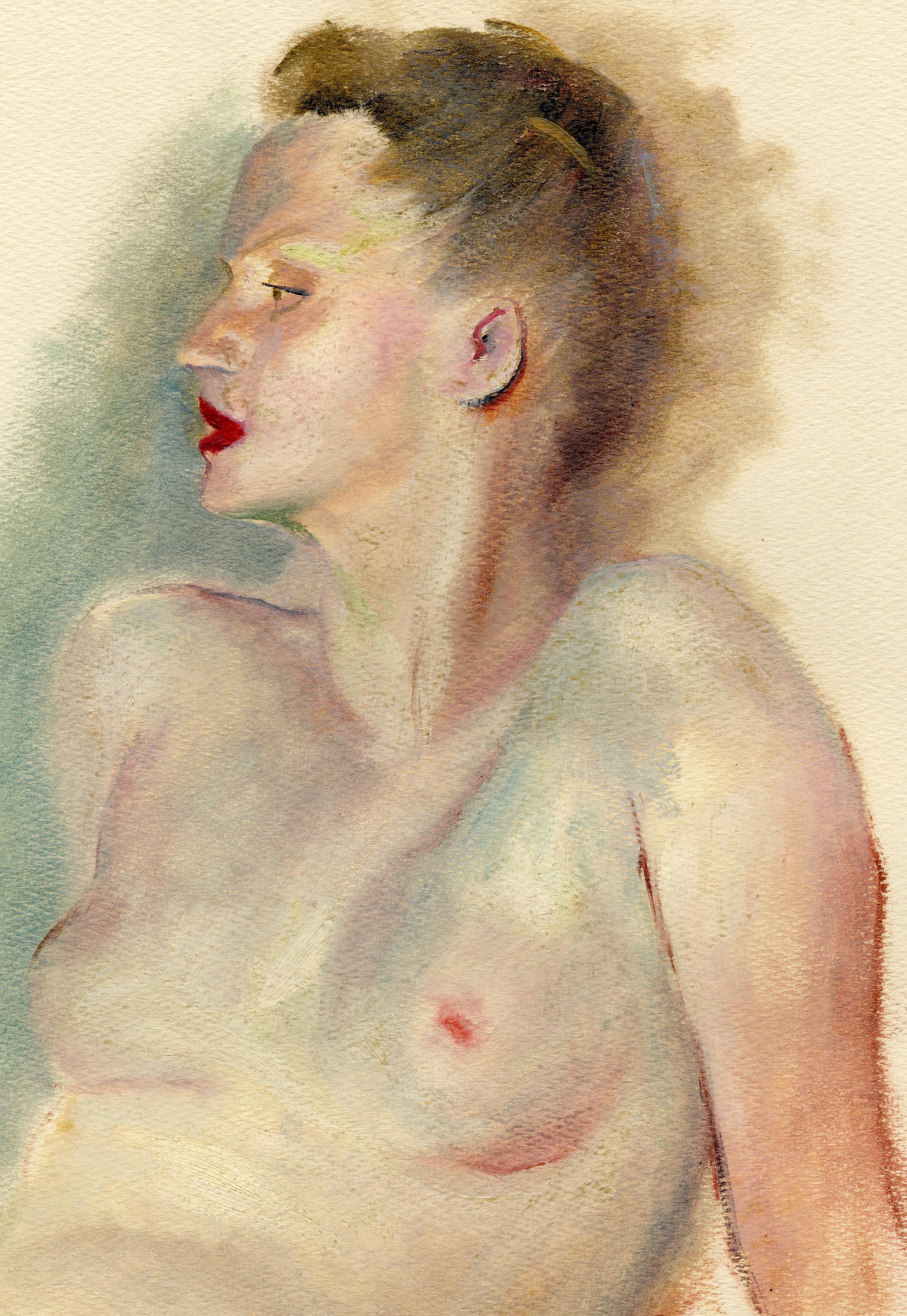 Portia Novella Le Brun oder Stephanie (Amerikanische Moderne), Painting, von Guy Pène Du Bois