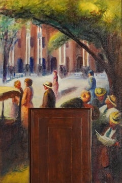 "Study for Saratoga in the Racing Season" Guy Pène Du Bois, Modern Horses, Track