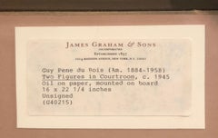 Guy Pene du Bois WPA American Modernism Realism NYC Scene Oil Lawyers in Court