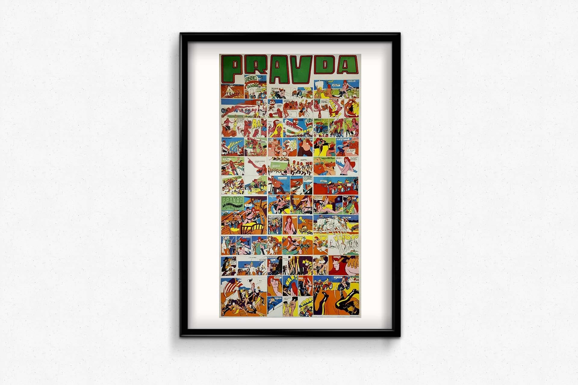 1968 Original poster by Huy Peelaert - Pravda - Françoise Hardy - Comics - Pop Art Print by Guy Peellaert