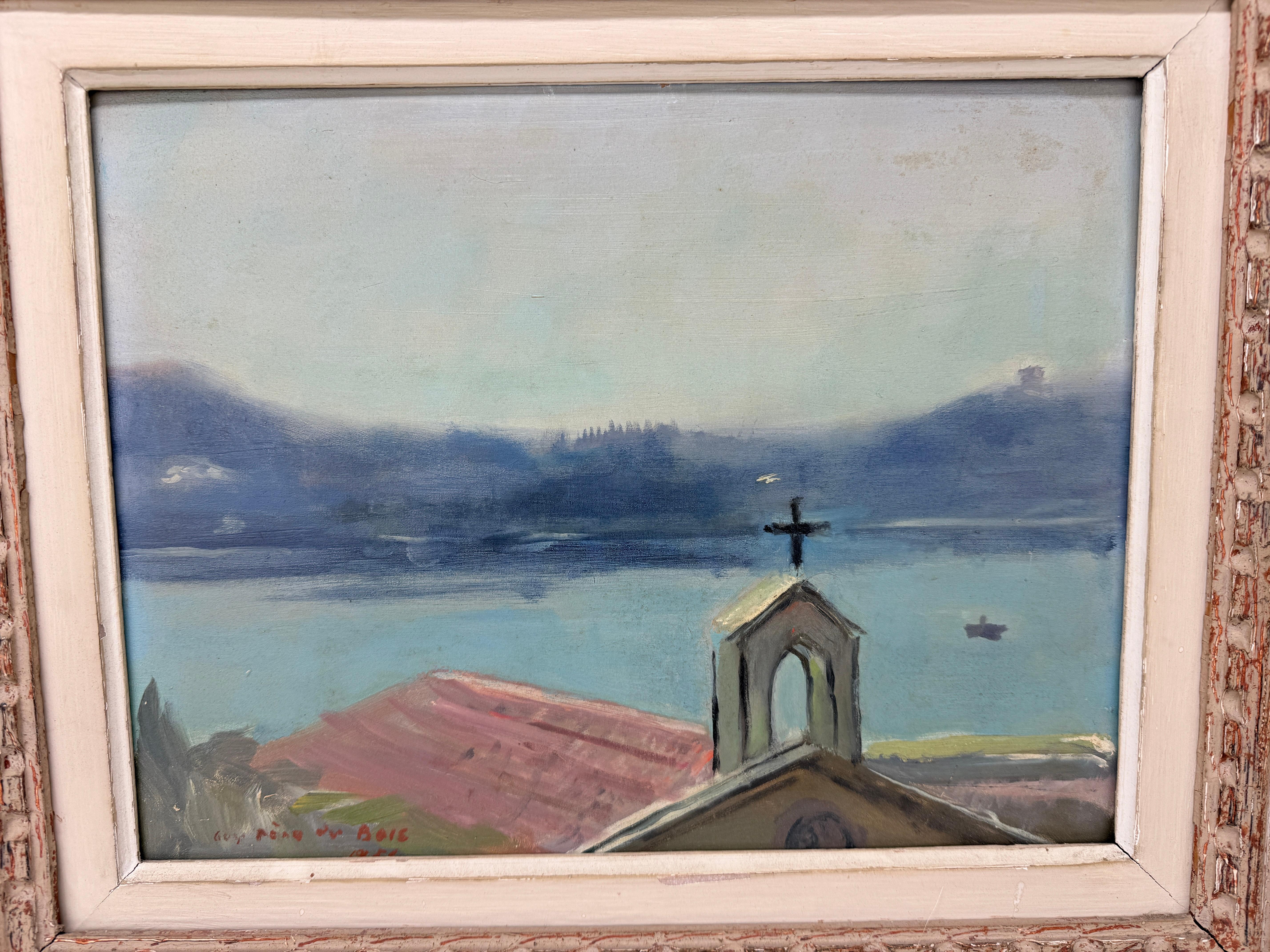 This captivating oil on board painting, titled 